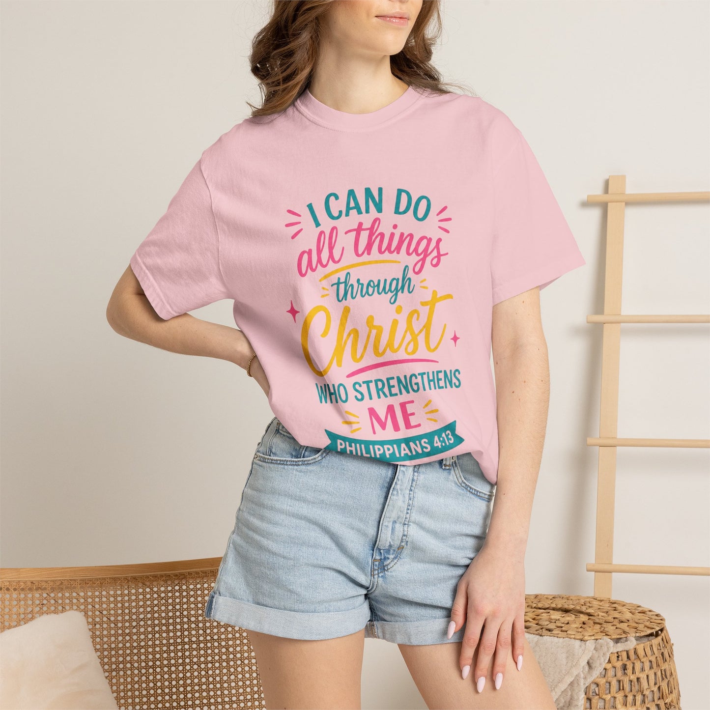 "I Can Do All Things Through Christ" Philippians 4:13 Inspirational Tee