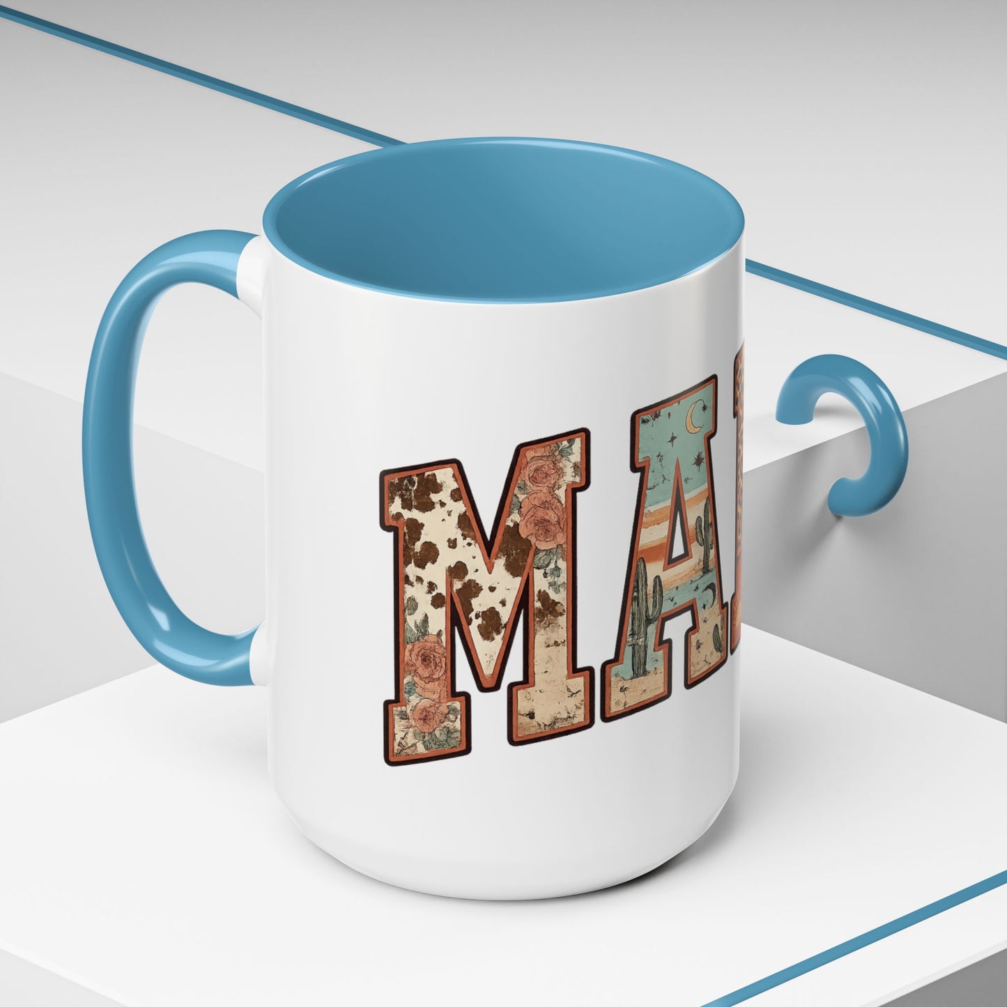 Mama Floral Leopard Accent Coffee Mug (11/15oz)