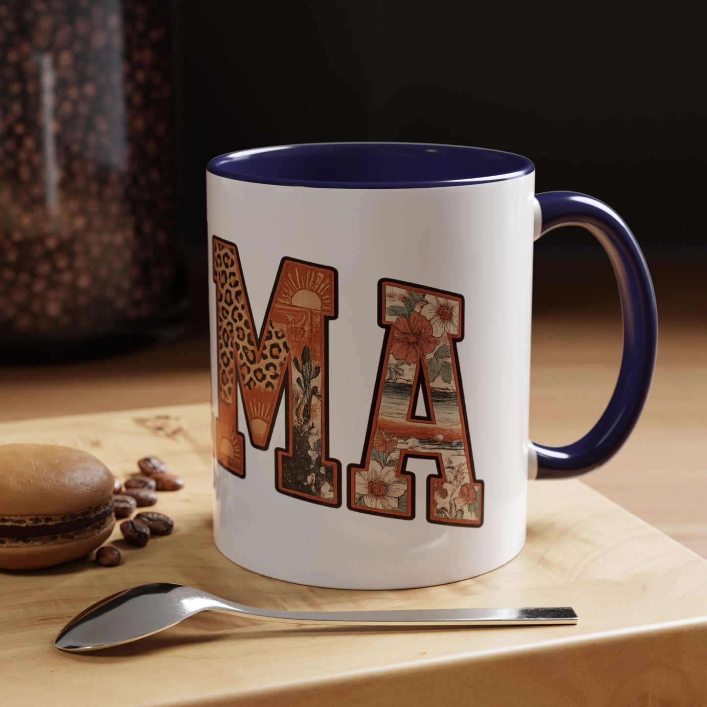 Mama Floral Leopard Accent Coffee Mug (11/15oz)