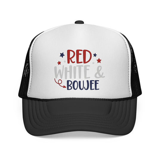 "Red White & Boujee" Patriotic 4th of July Mesh Hat