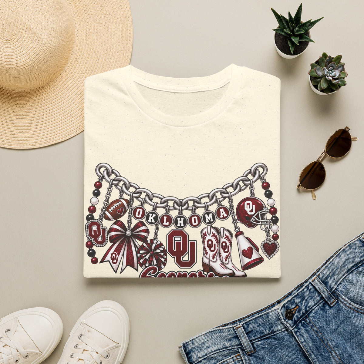 Sooner necklace tee