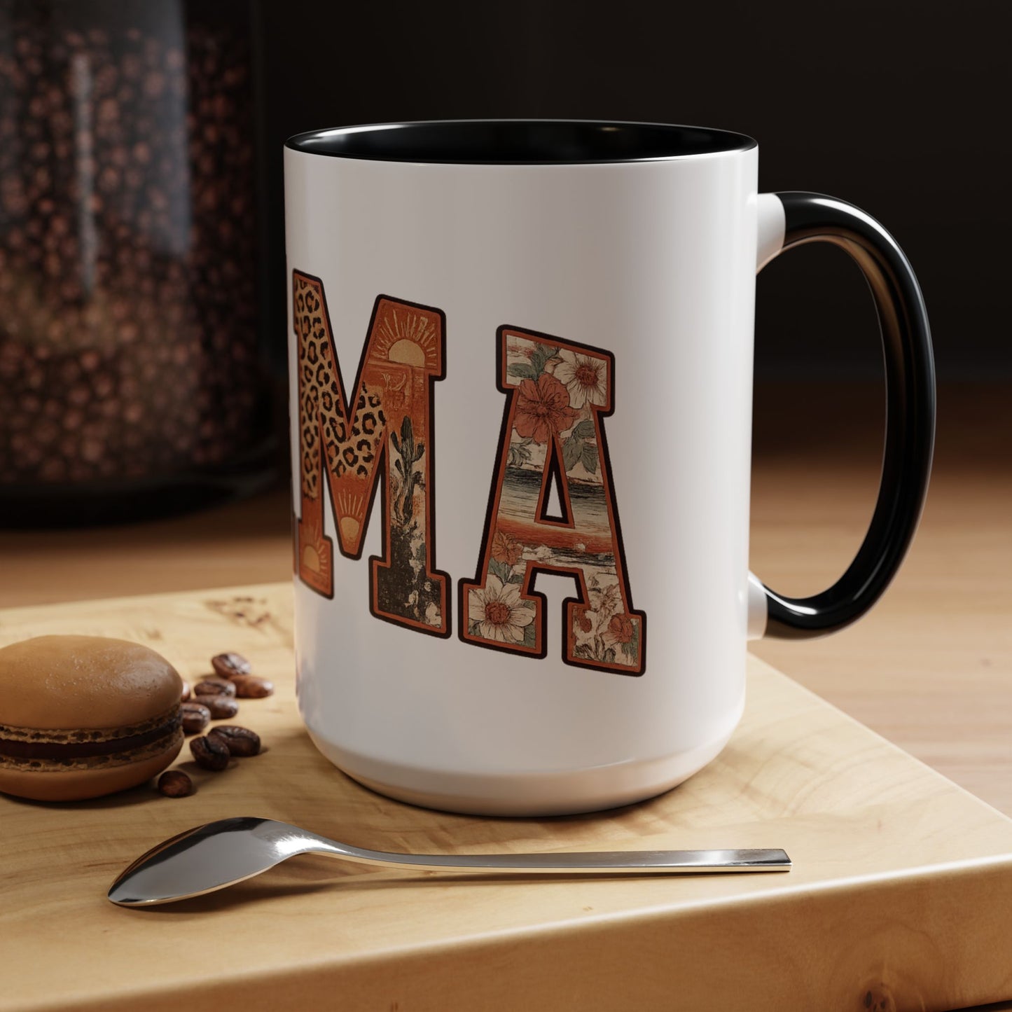 Mama Floral Leopard Accent Coffee Mug (11/15oz)