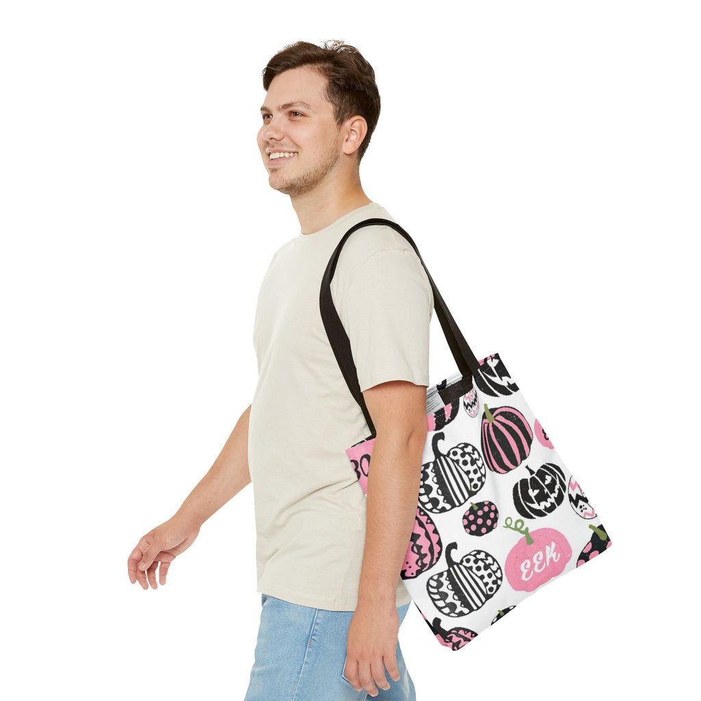 Pink pumpkin tote