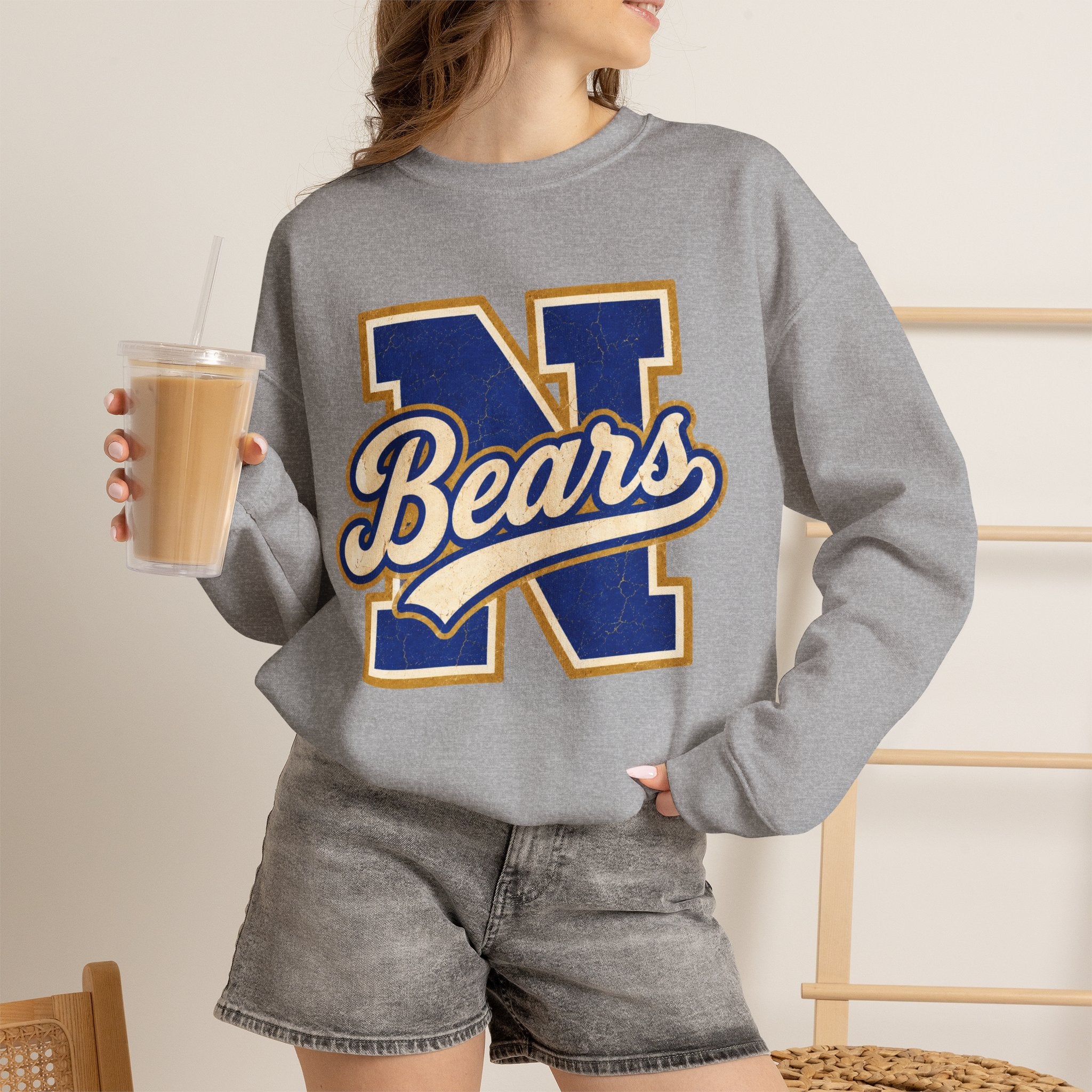 Bears N Letter Crewneck Sweatshirt