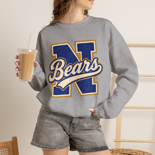 Bears N Letter Crewneck Sweatshirt