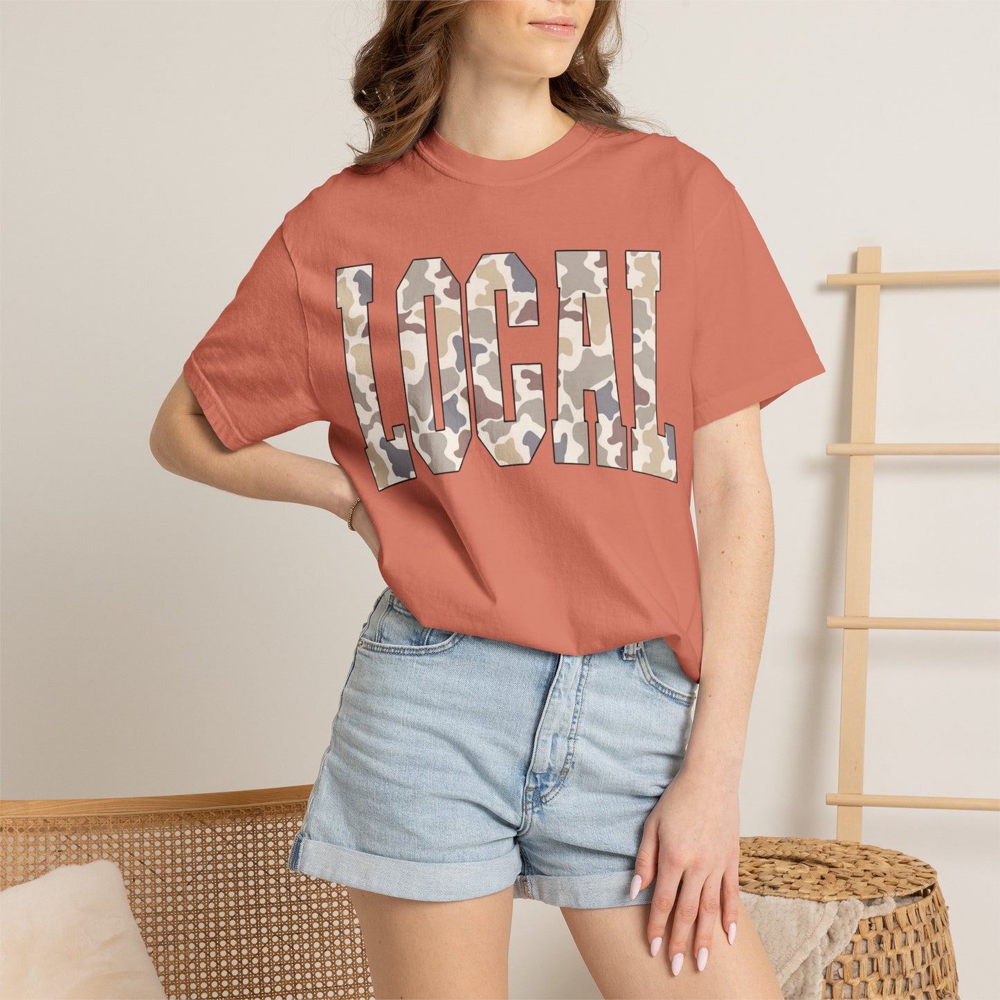 Local camo graphic tee