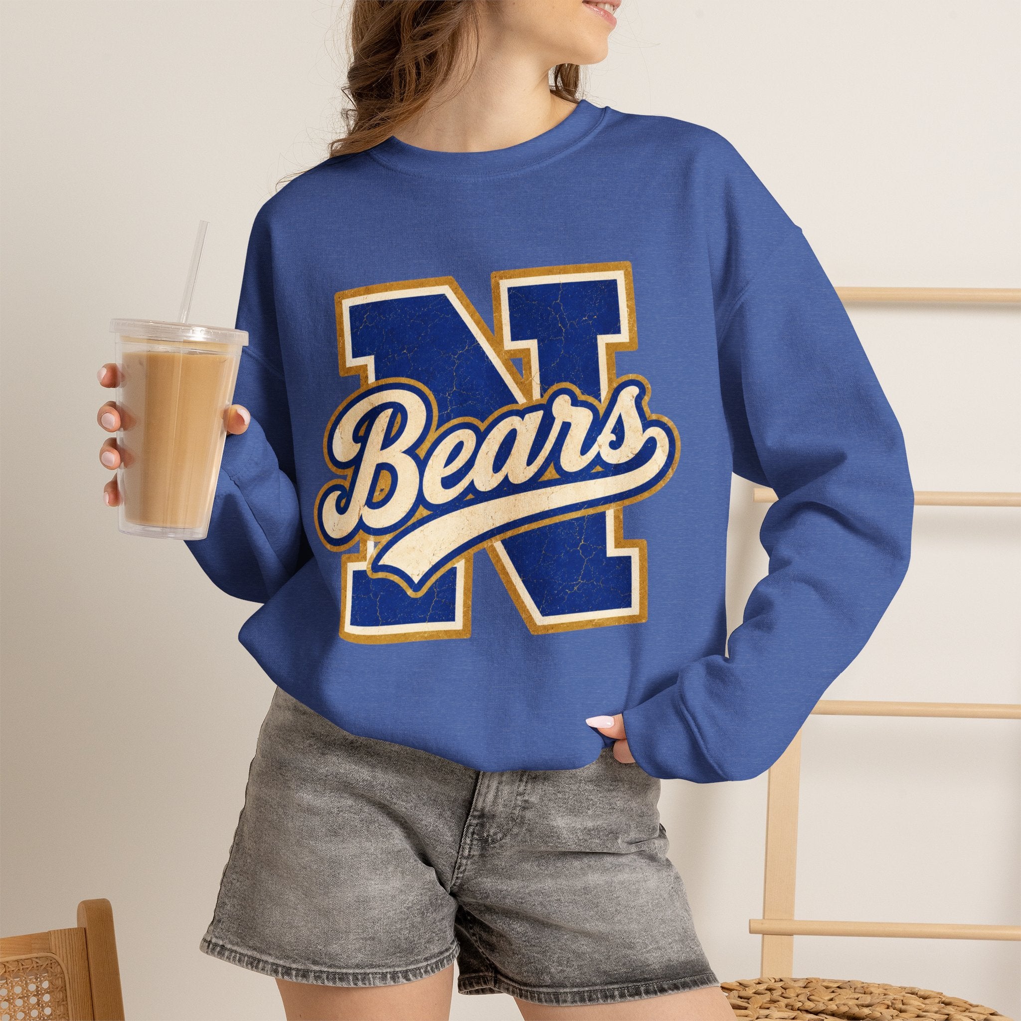 Bears N Letter Crewneck Sweatshirt