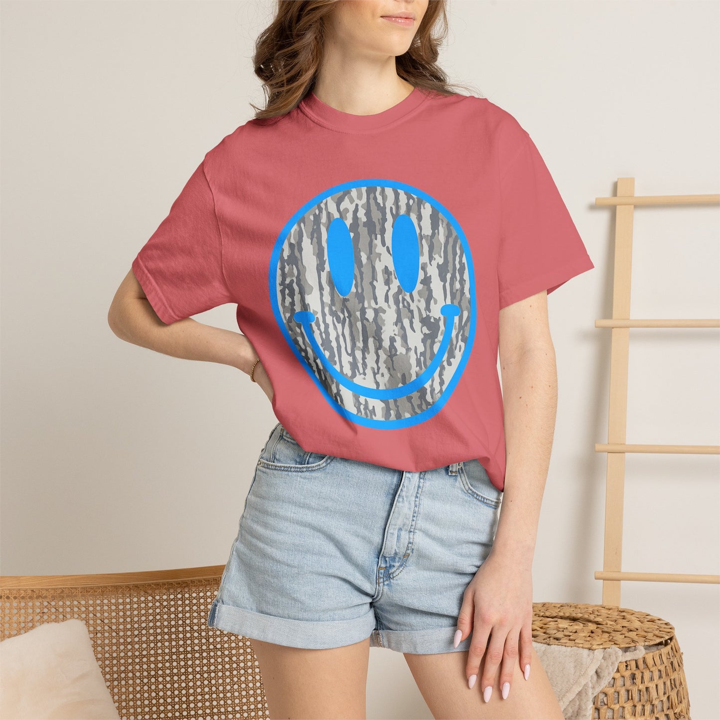 Camo Smile Graphic T-Shirt