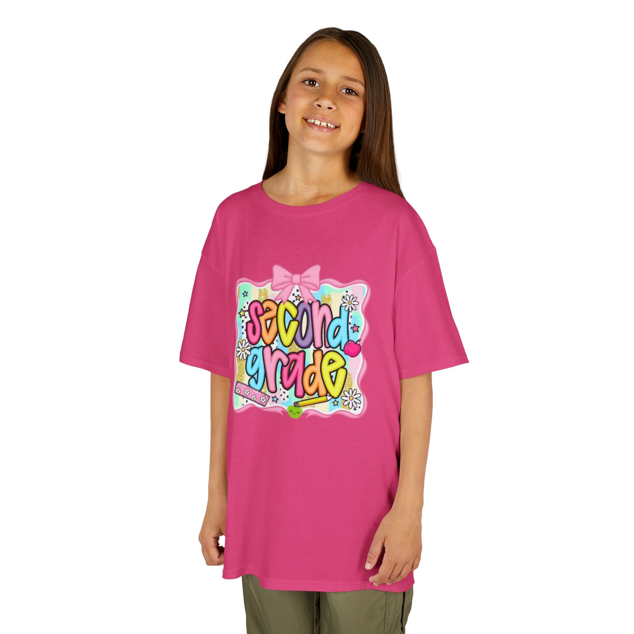 Second Grade Colorful Back-to-School Tee for Girls & Boys