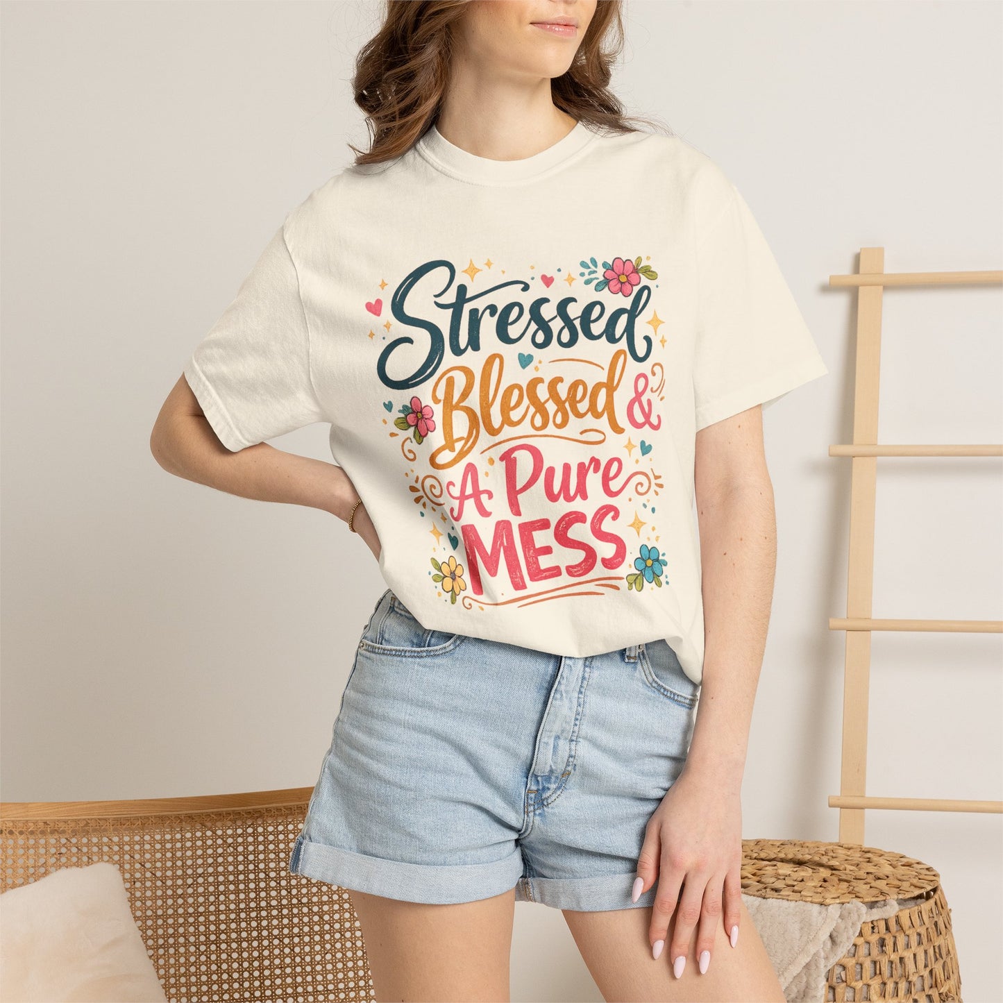Stressed Blessed & A Pure Mess Tee