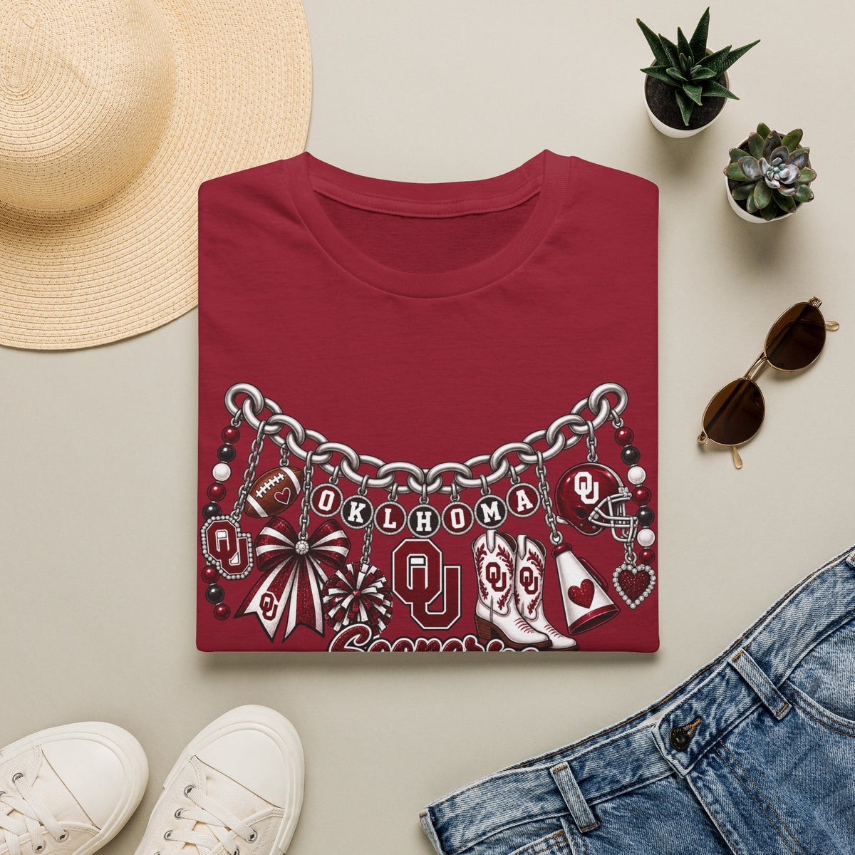 Sooner necklace tee