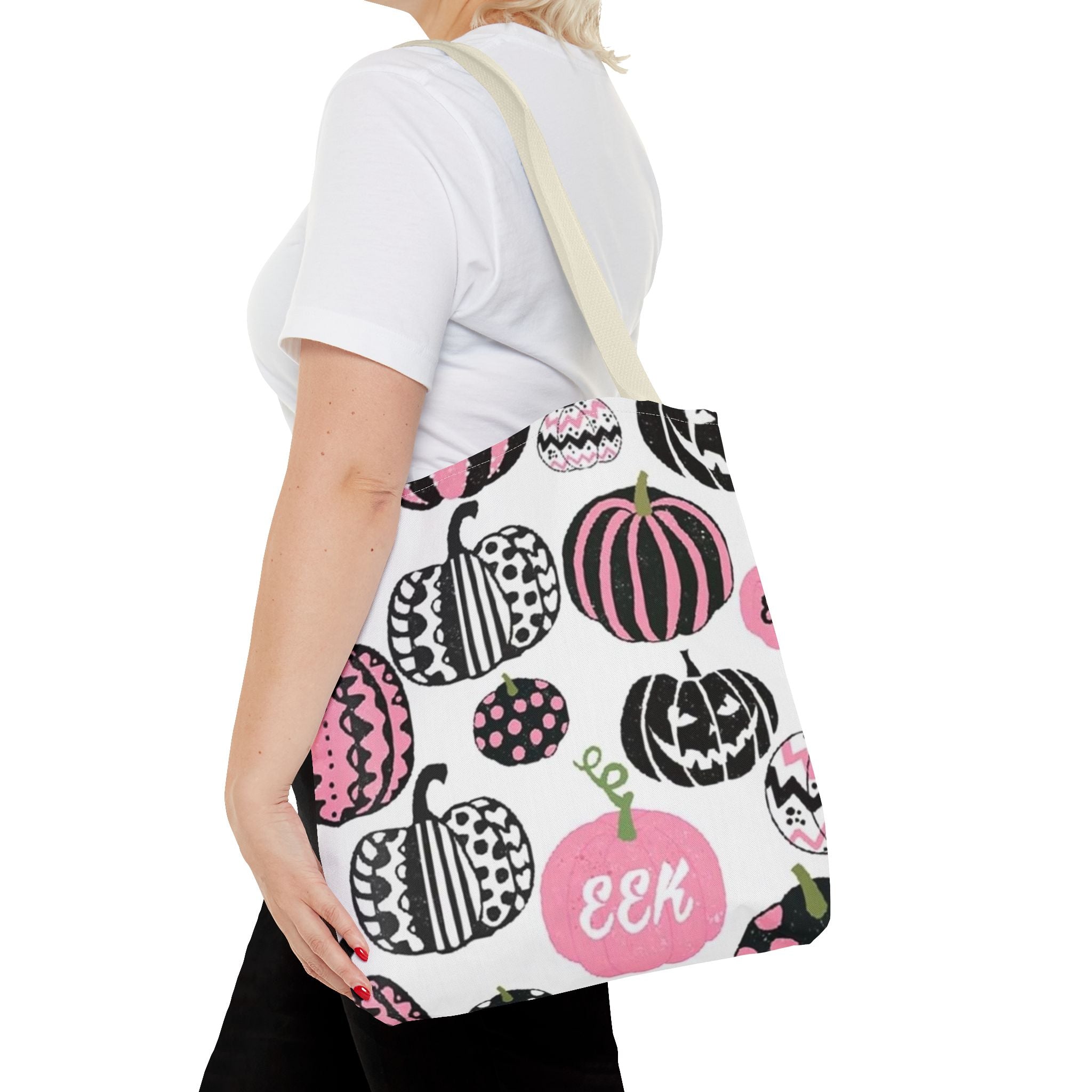 Pink pumpkin tote