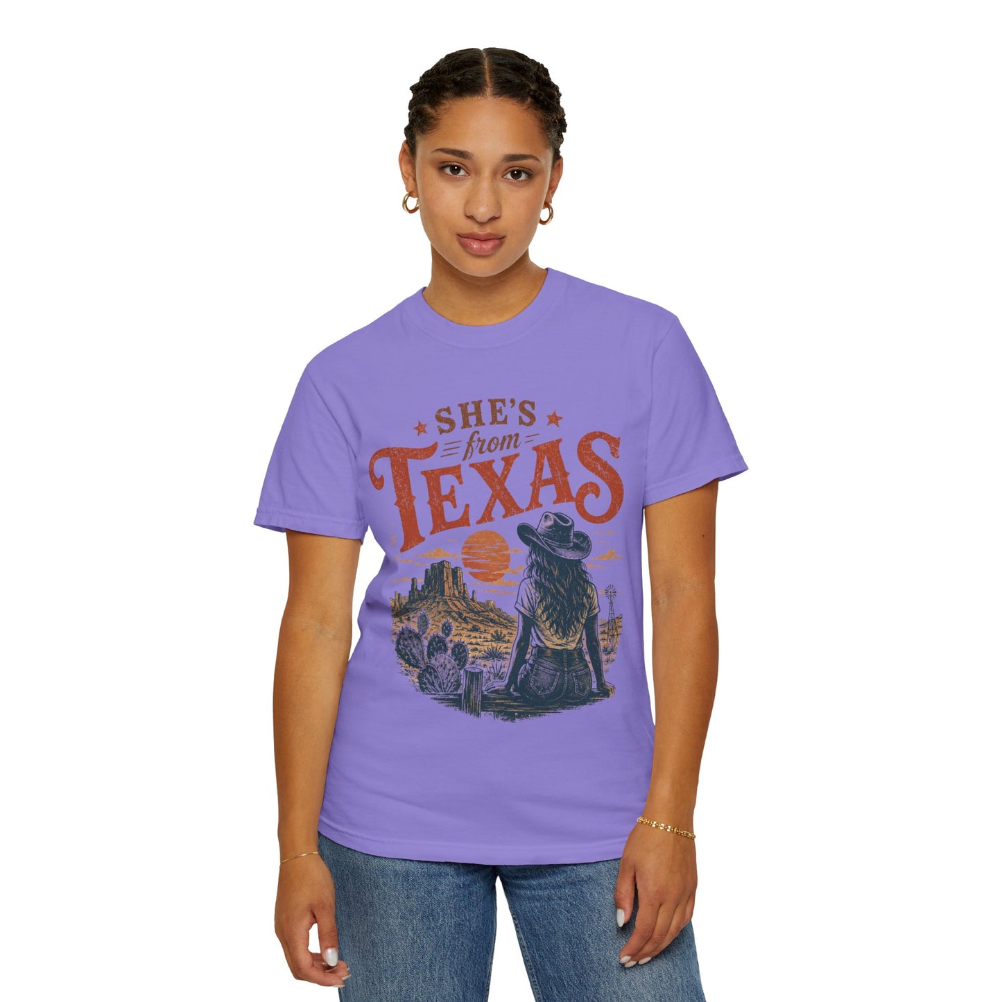 She's From Texas T-Shirt — Vintage Western Cowgirl Tee