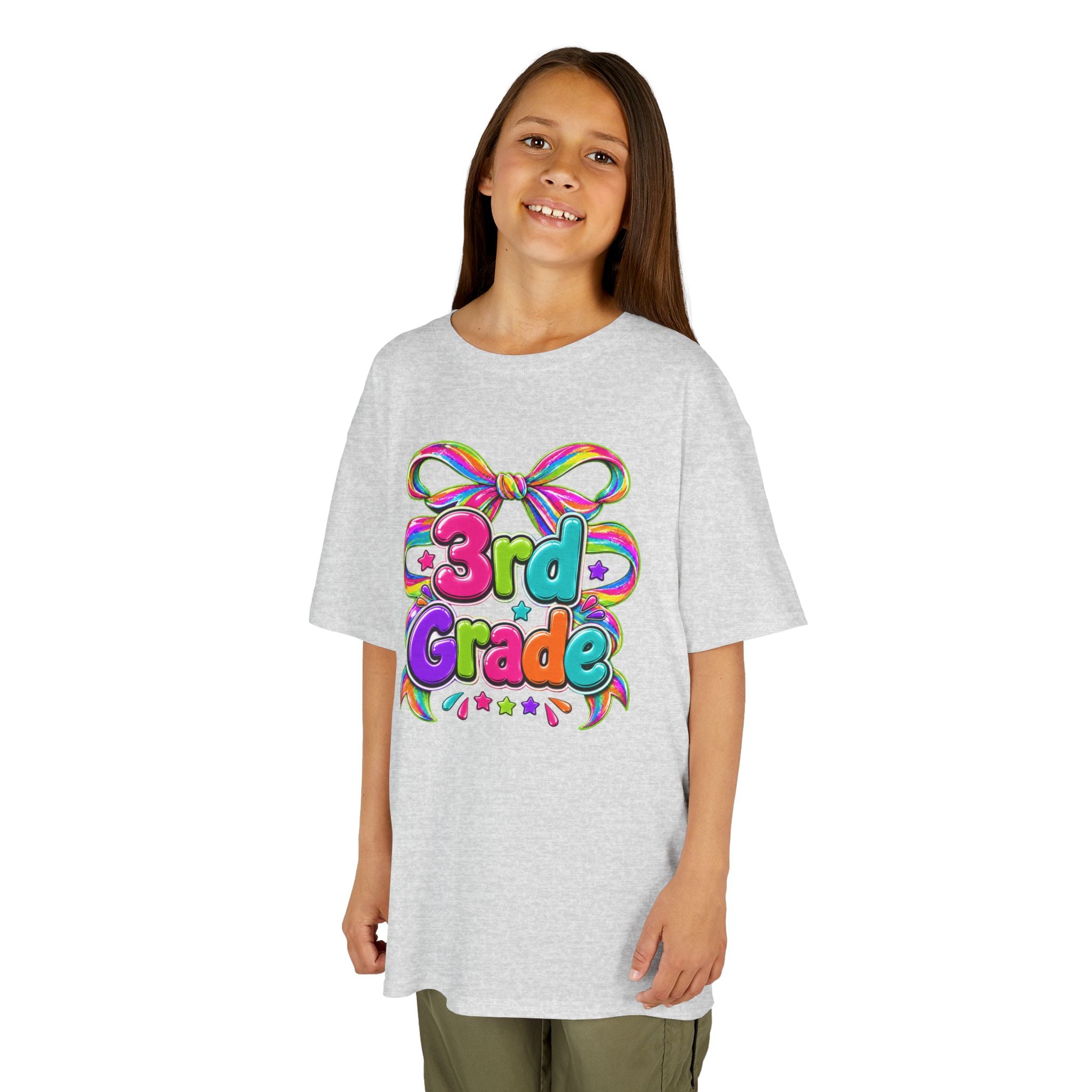 3rd Grade  Colorful Bow Back-to-School Shirt