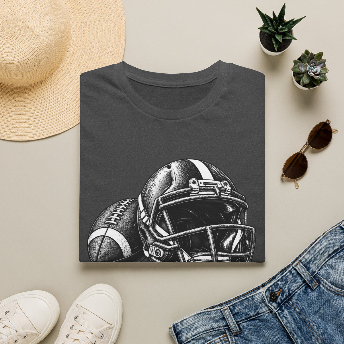 Football helmet tee