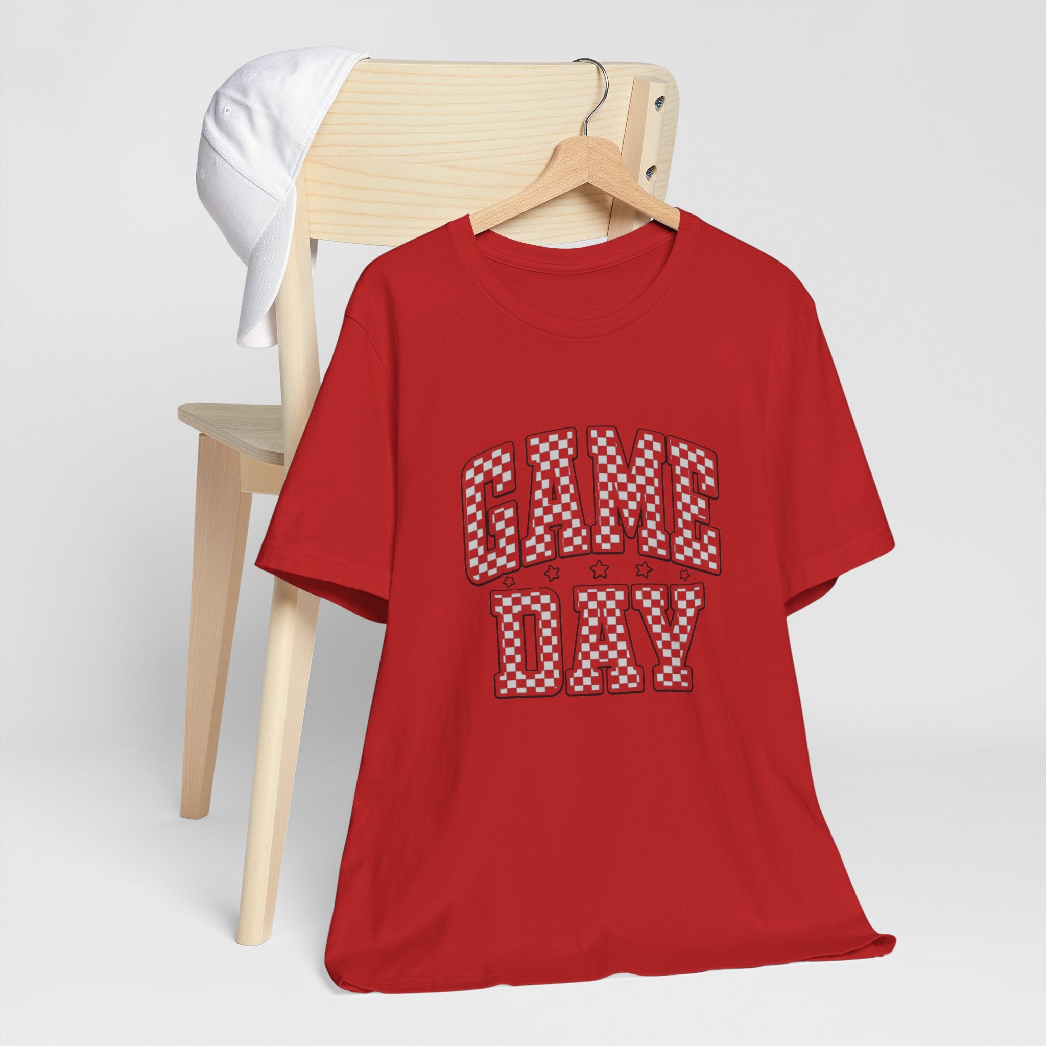 Game Day T-Shirt — Vintage Checkerboard Sports Tee