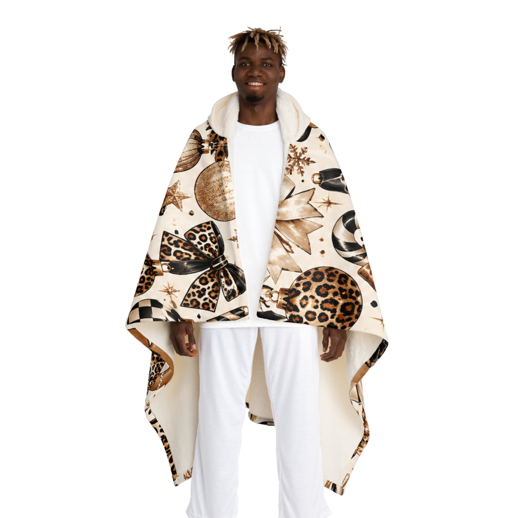 Hooded Sherpa Fleece Blanket