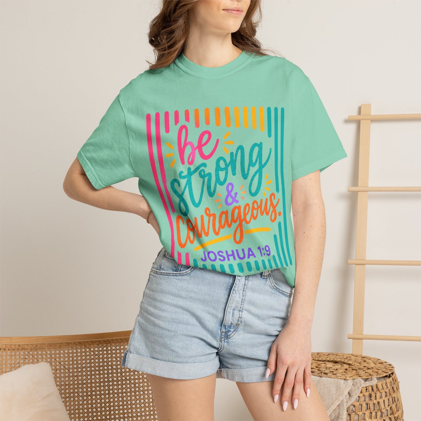 Be Strong & Courageous T-Shirt — Joshua 1:9 Inspirational Tee