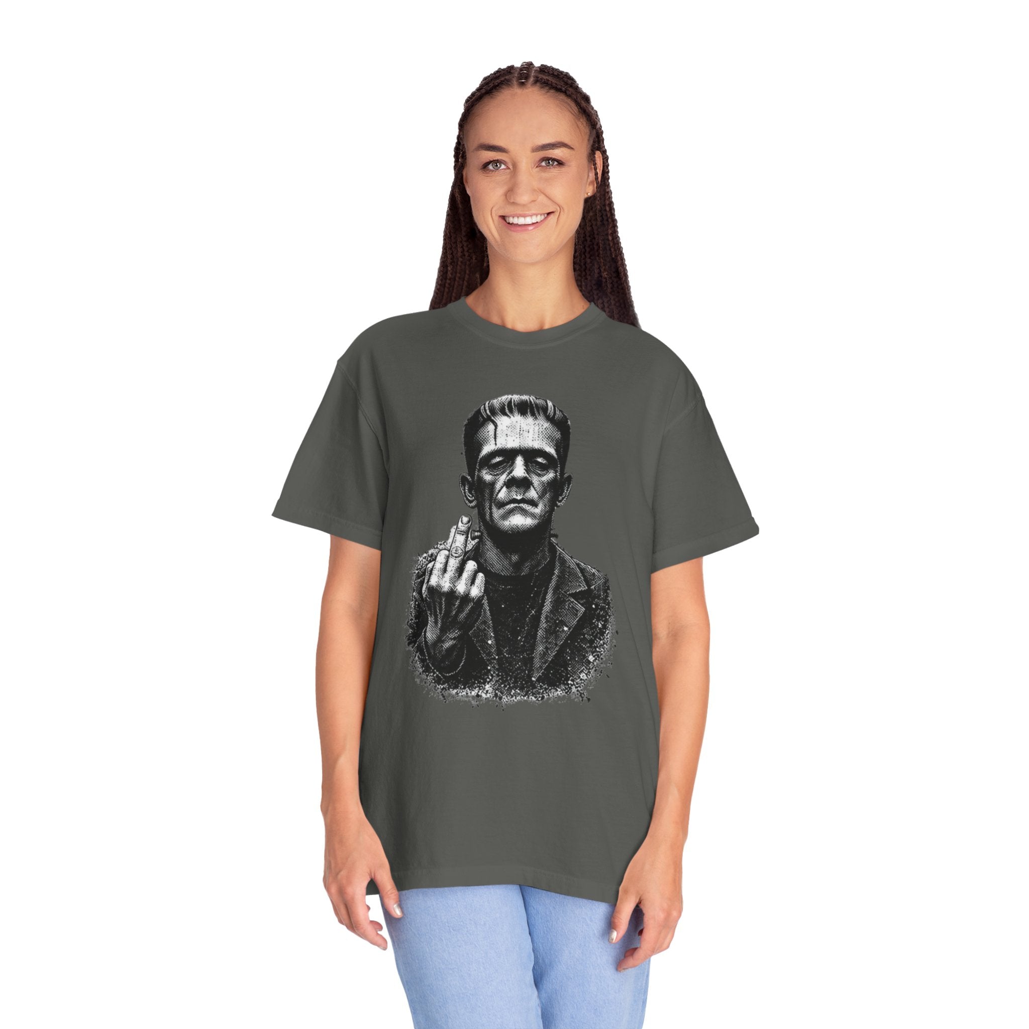 Frankenstein Middle Finger T‑Shirt
