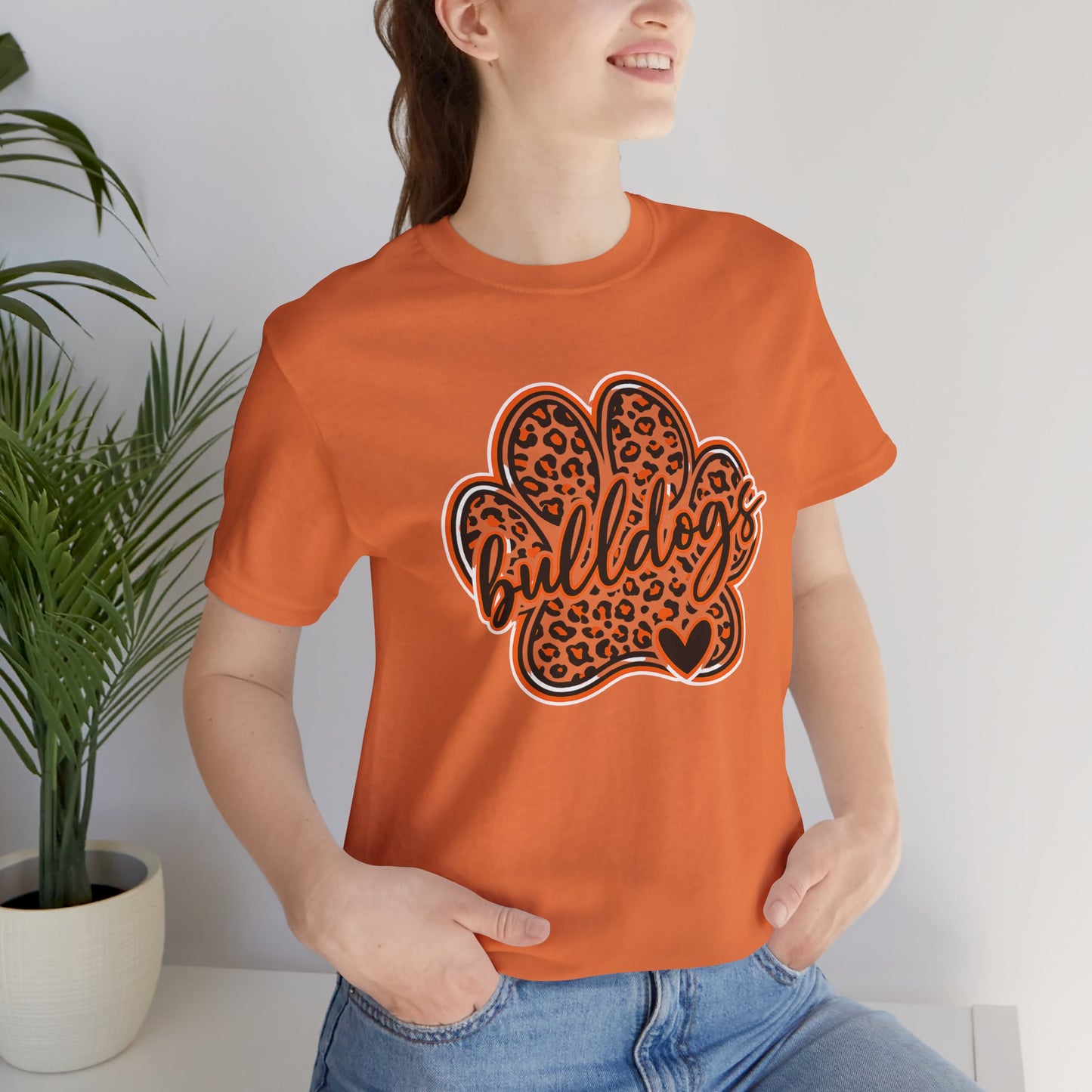 Bulldogs Paw Leopard Print T-Shirt