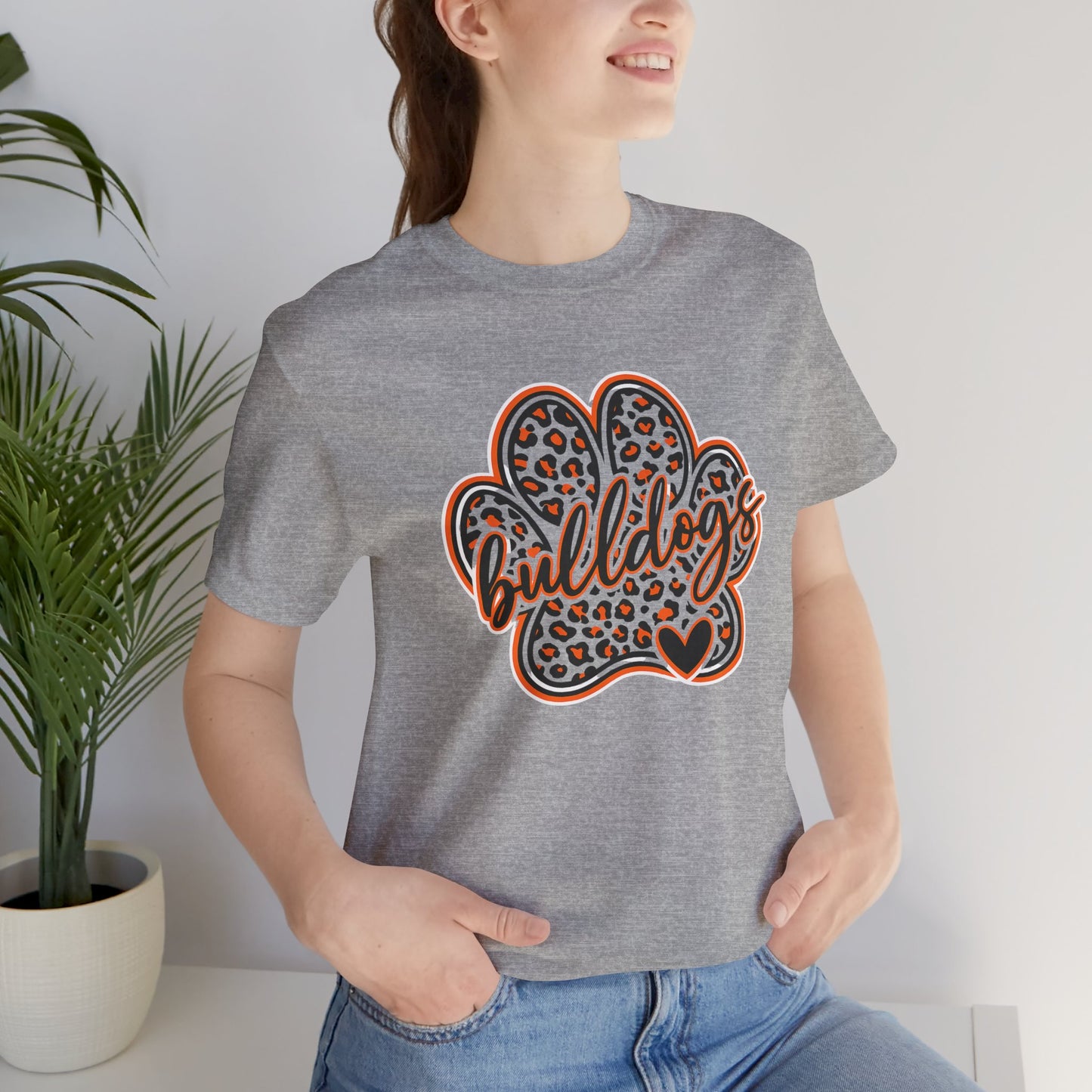 Bulldogs Paw Leopard Print T-Shirt