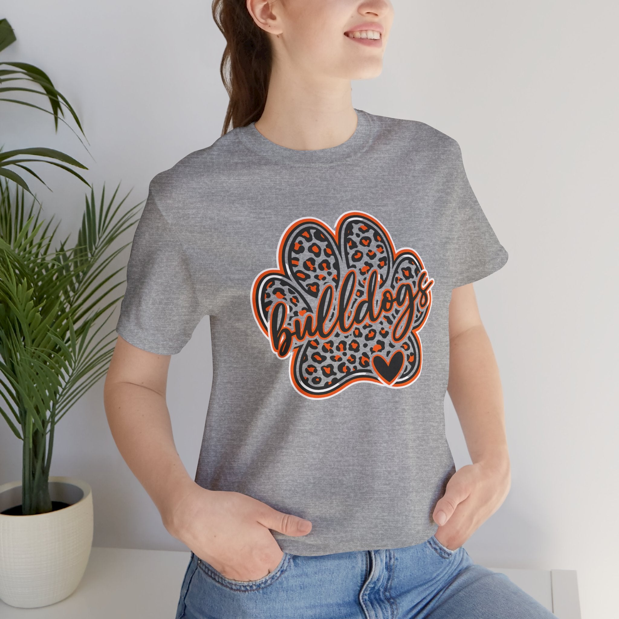 Bulldogs Paw Leopard Print T-Shirt
