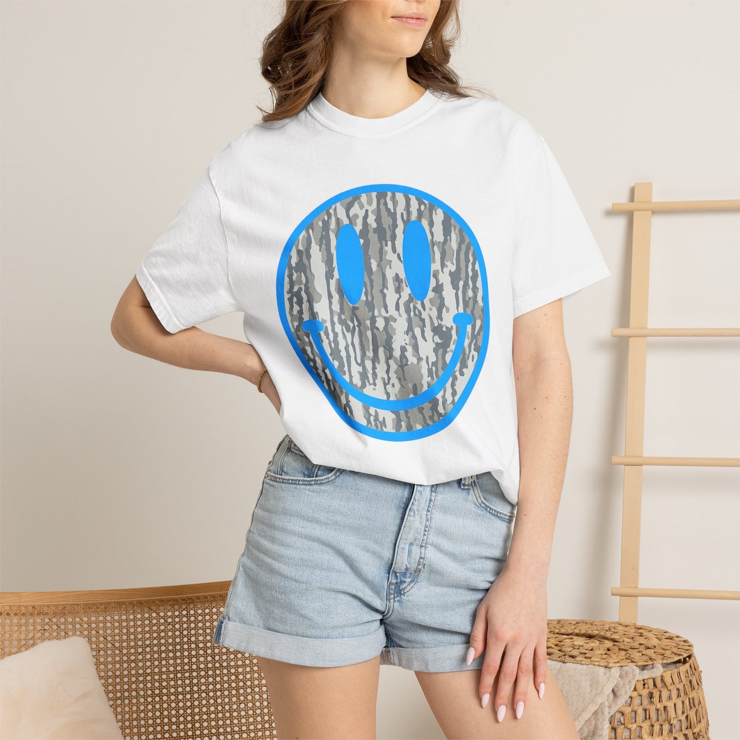 Camo Smile Graphic T-Shirt