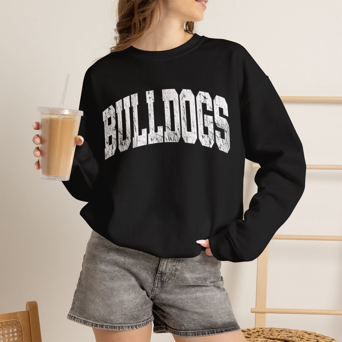 Distressed Bulldog Sweatshirt