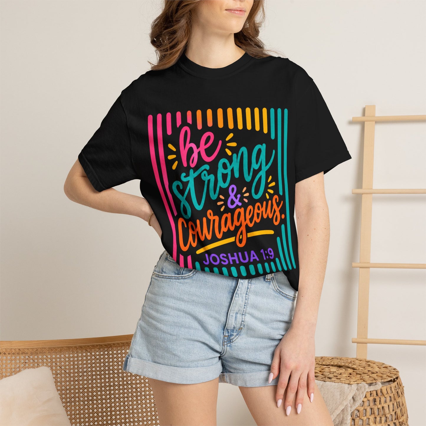 Be Strong & Courageous T-Shirt — Joshua 1:9 Inspirational Tee