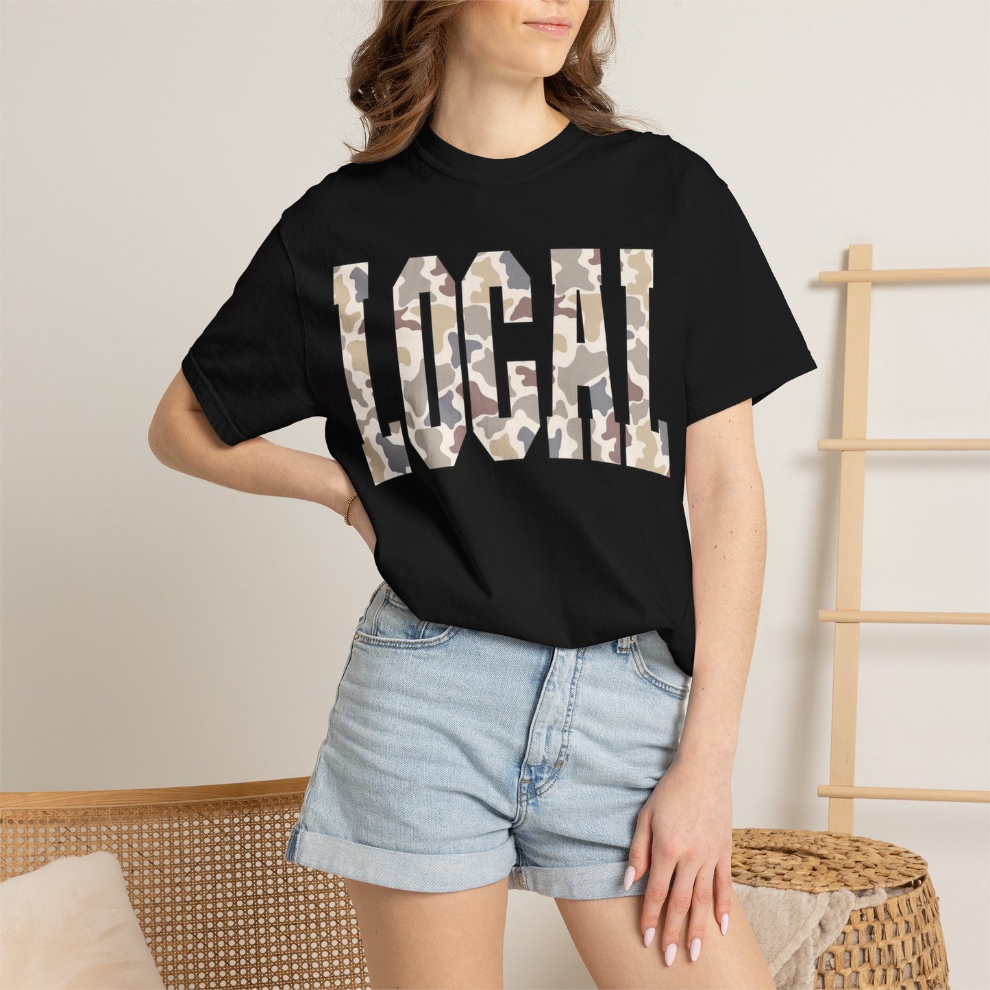 Local camo graphic tee