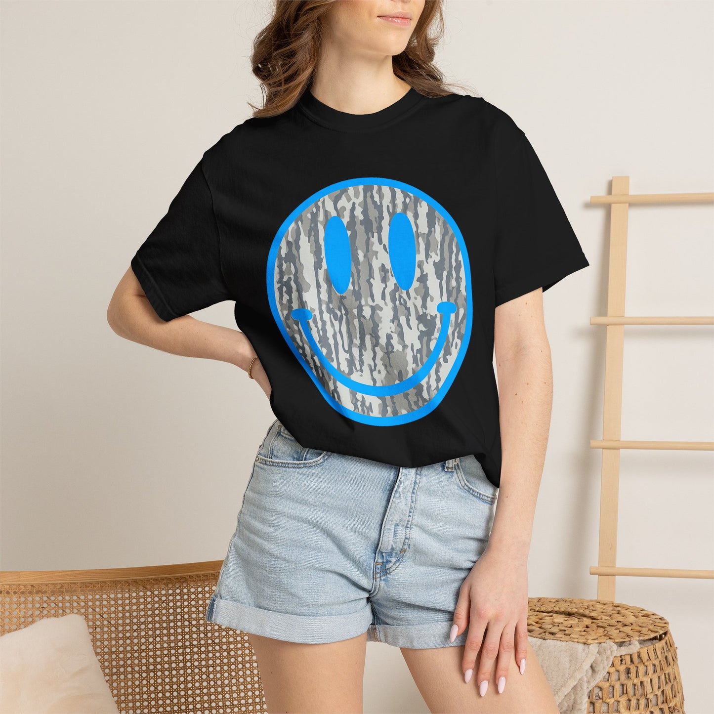 Camo Smile Graphic T-Shirt