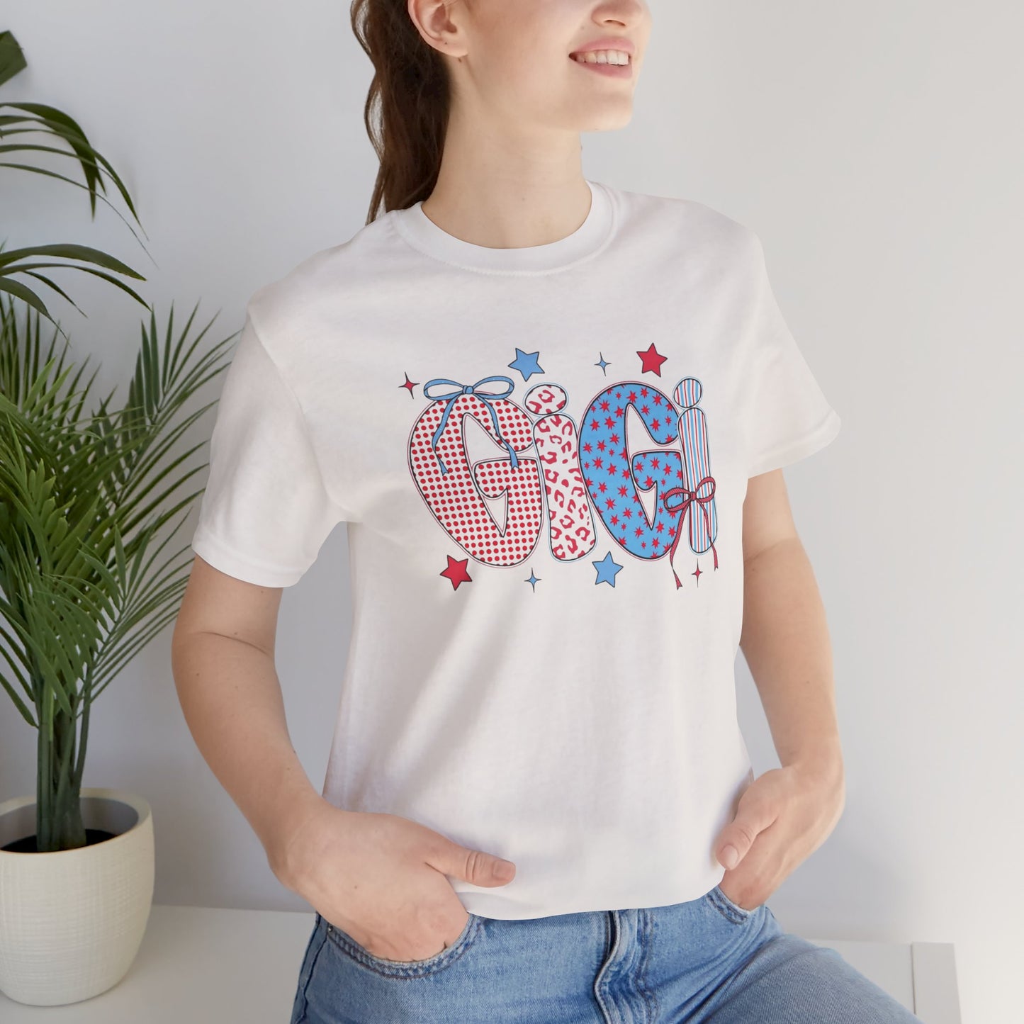 Red, White & Blue Star Graphic Shirt