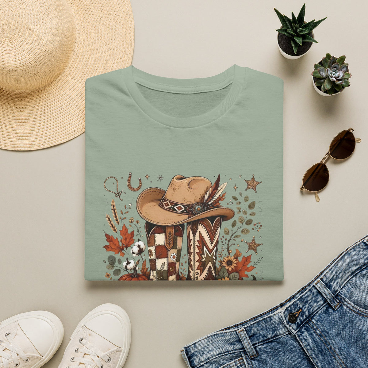 Fall Boots Pumpkin Tee