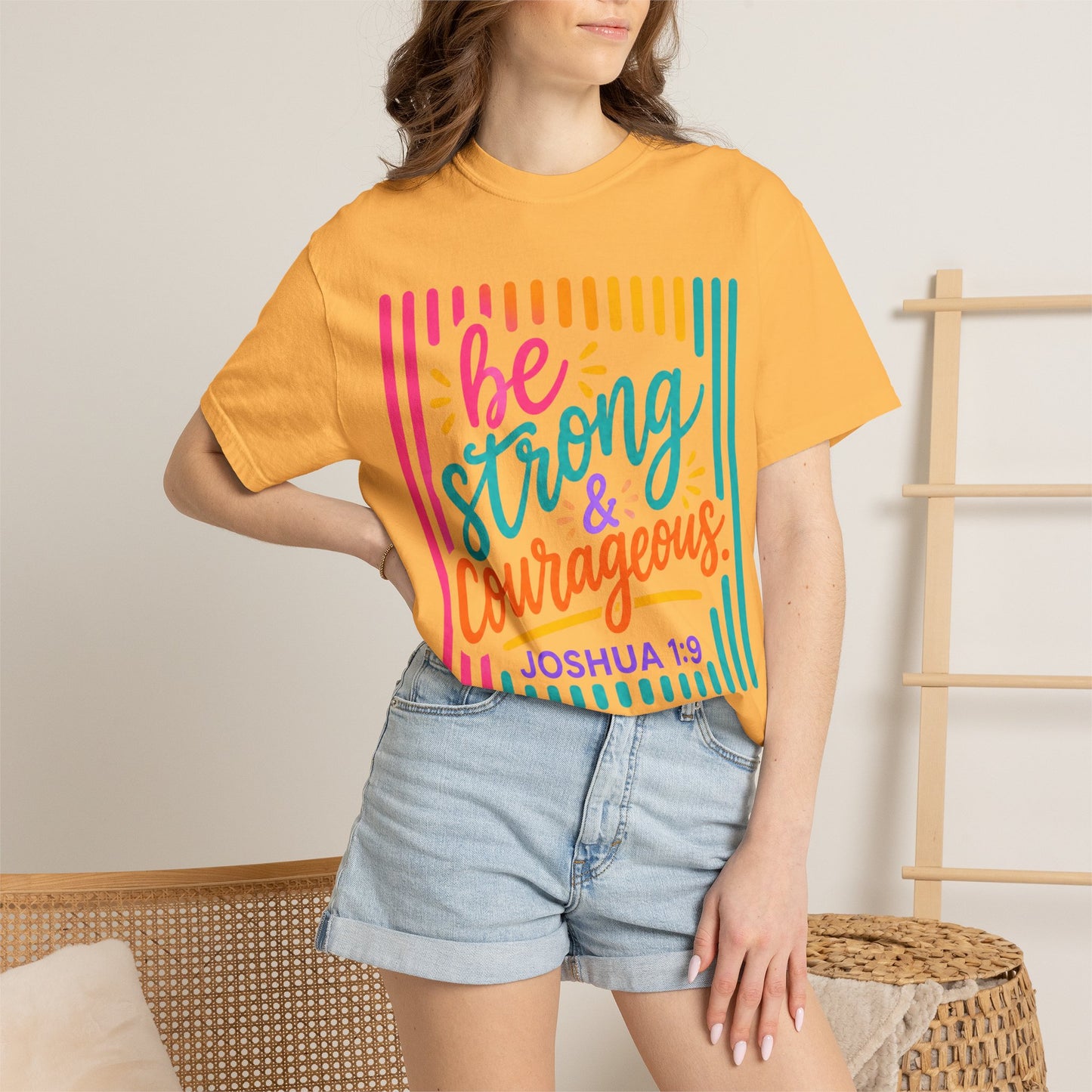 Be Strong & Courageous T-Shirt — Joshua 1:9 Inspirational Tee