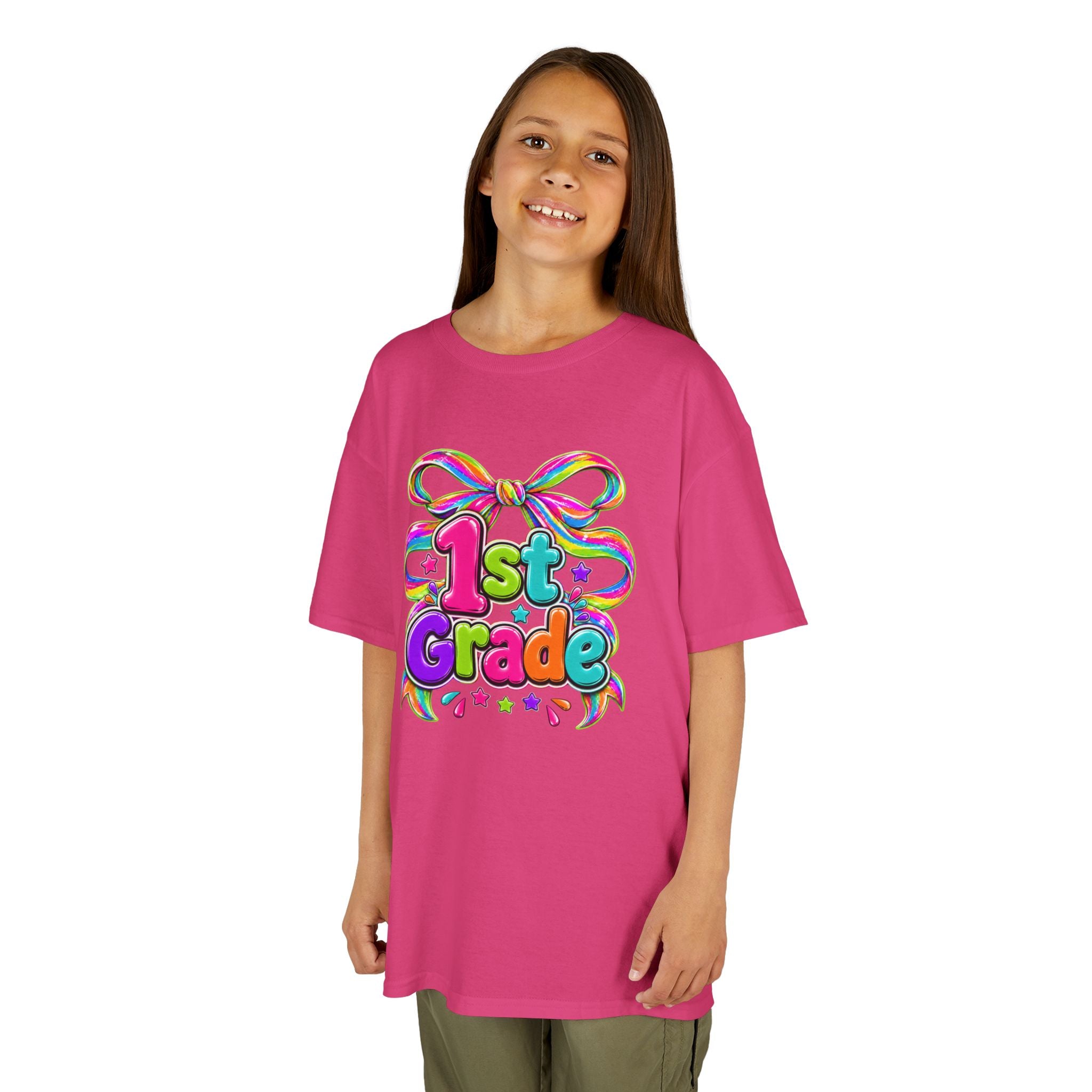 Colorful "1st Grade" Bow Back-to-School Shirt