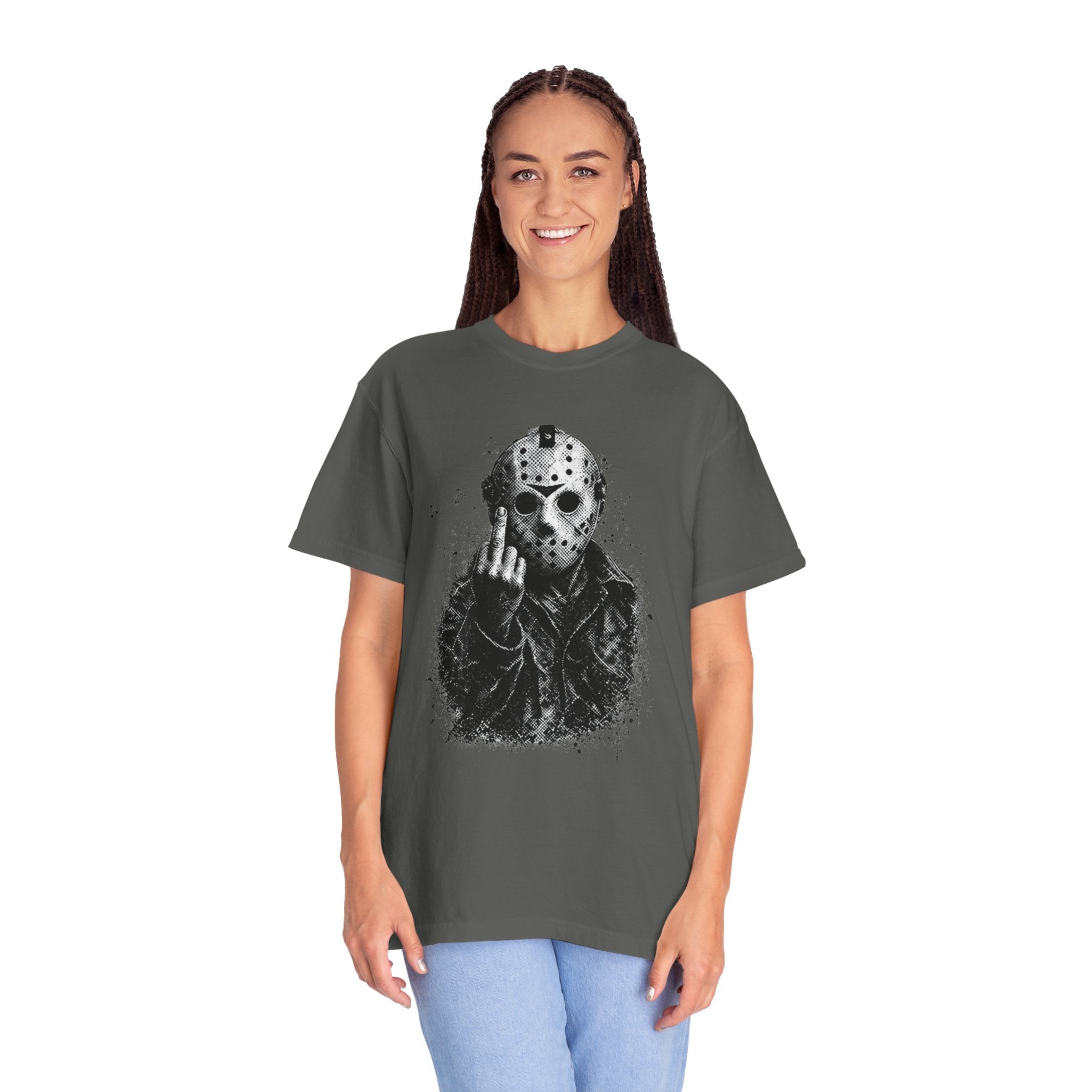 Grunge Jason Middle Finger Graphic Tee