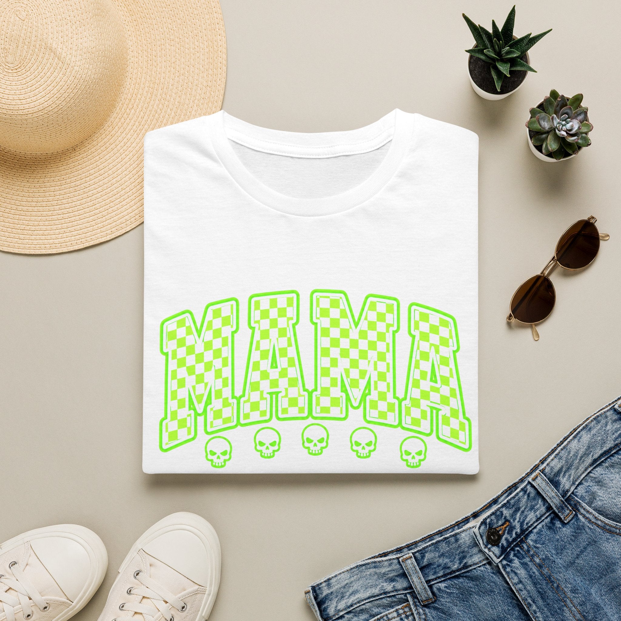 Mama Neon Skull Tee