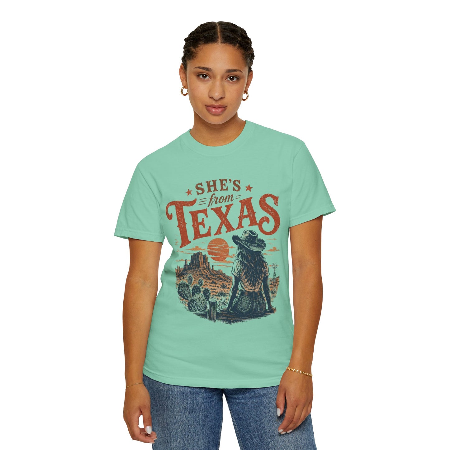 She's From Texas T-Shirt — Vintage Western Cowgirl Tee
