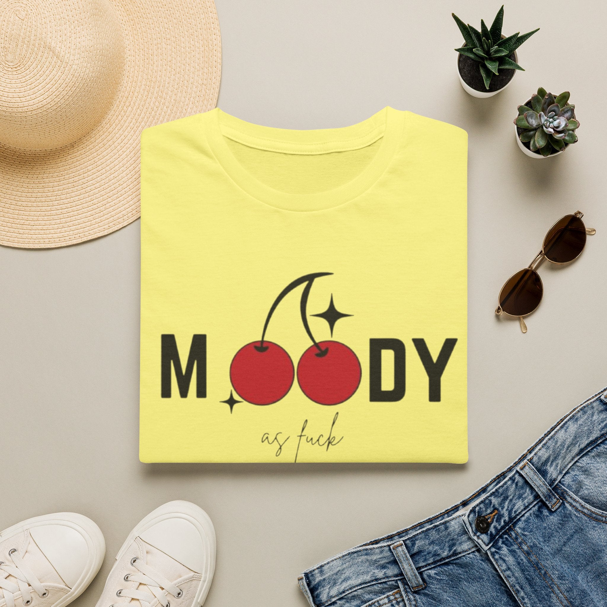 Moody as Fuck Cherry Graphic T-Shirt