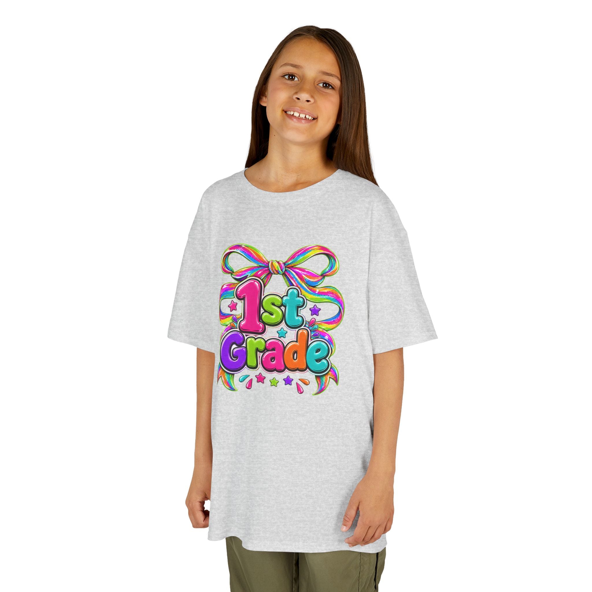 Colorful "1st Grade" Bow Back-to-School Shirt