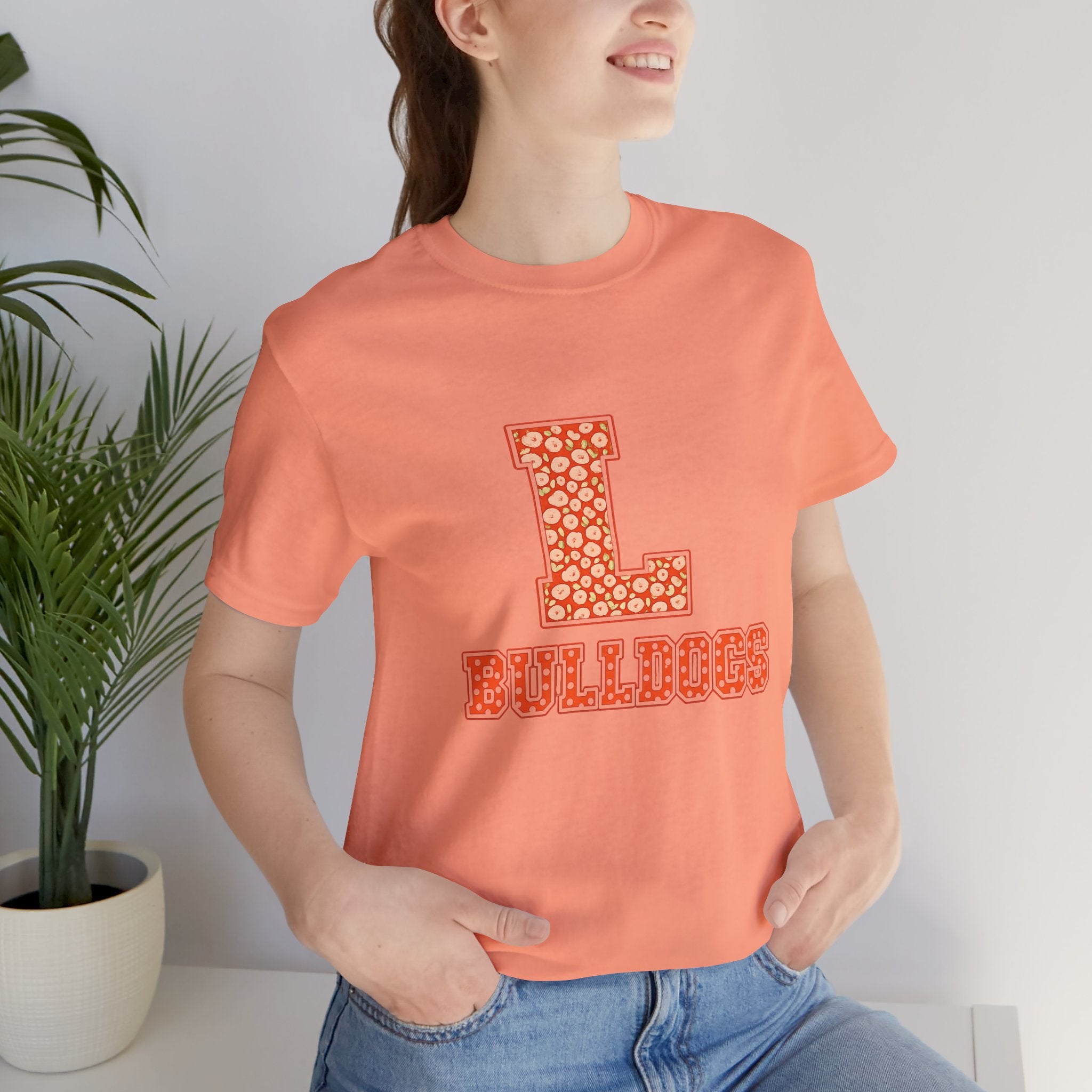 Lex Bulldogs Flower Print Tee