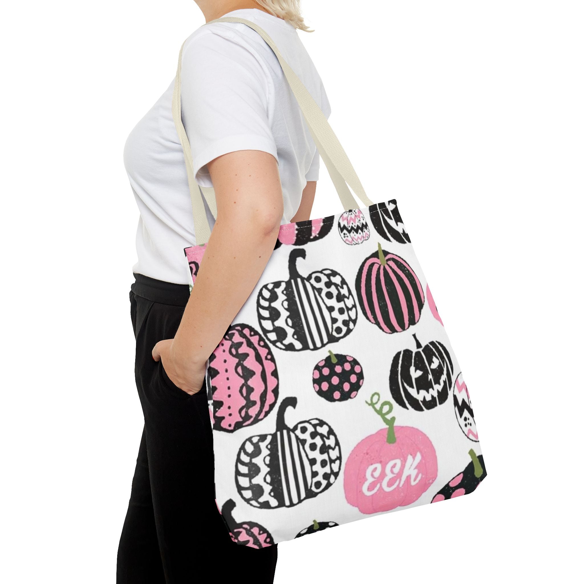 Pink pumpkin tote