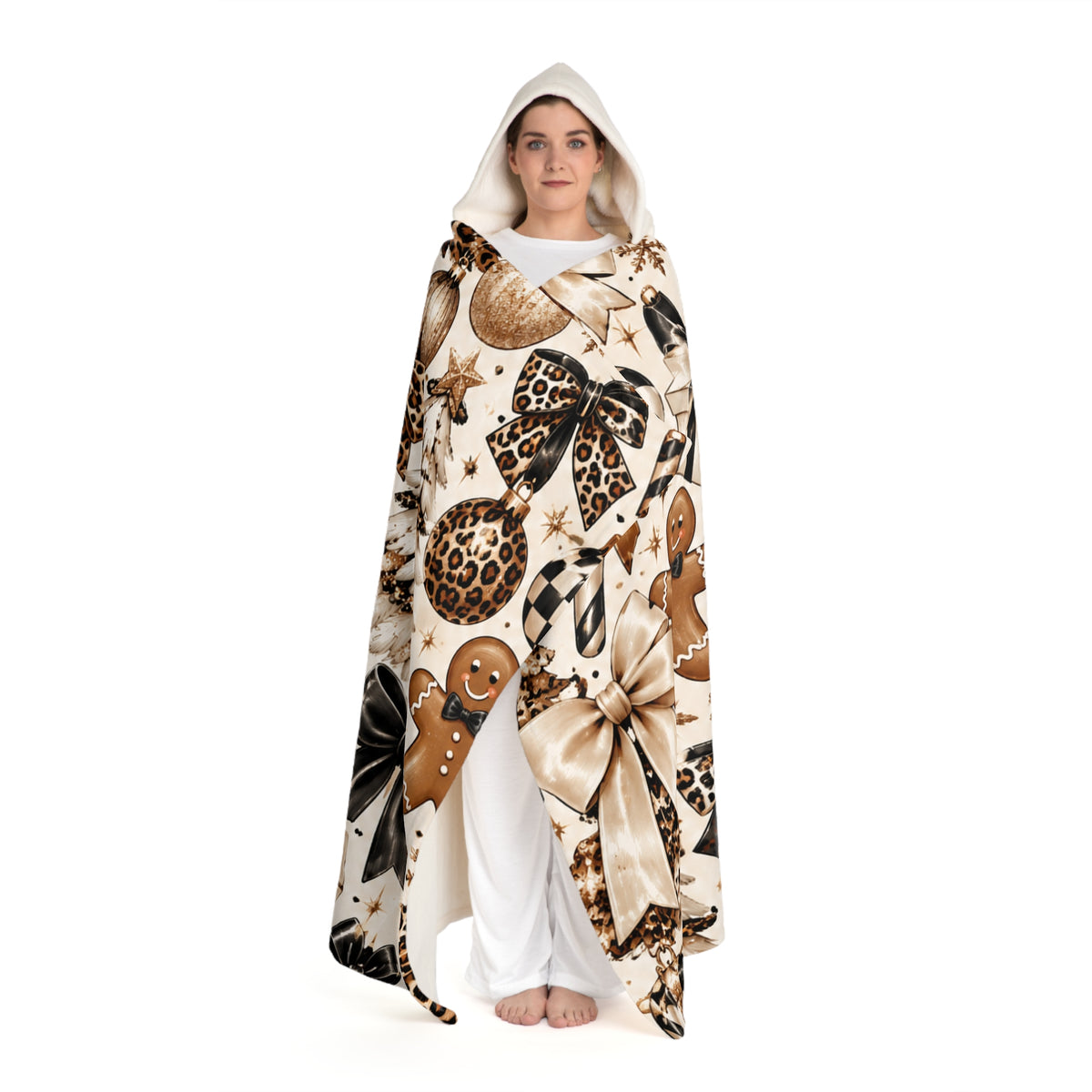 Hooded Sherpa Fleece Blanket