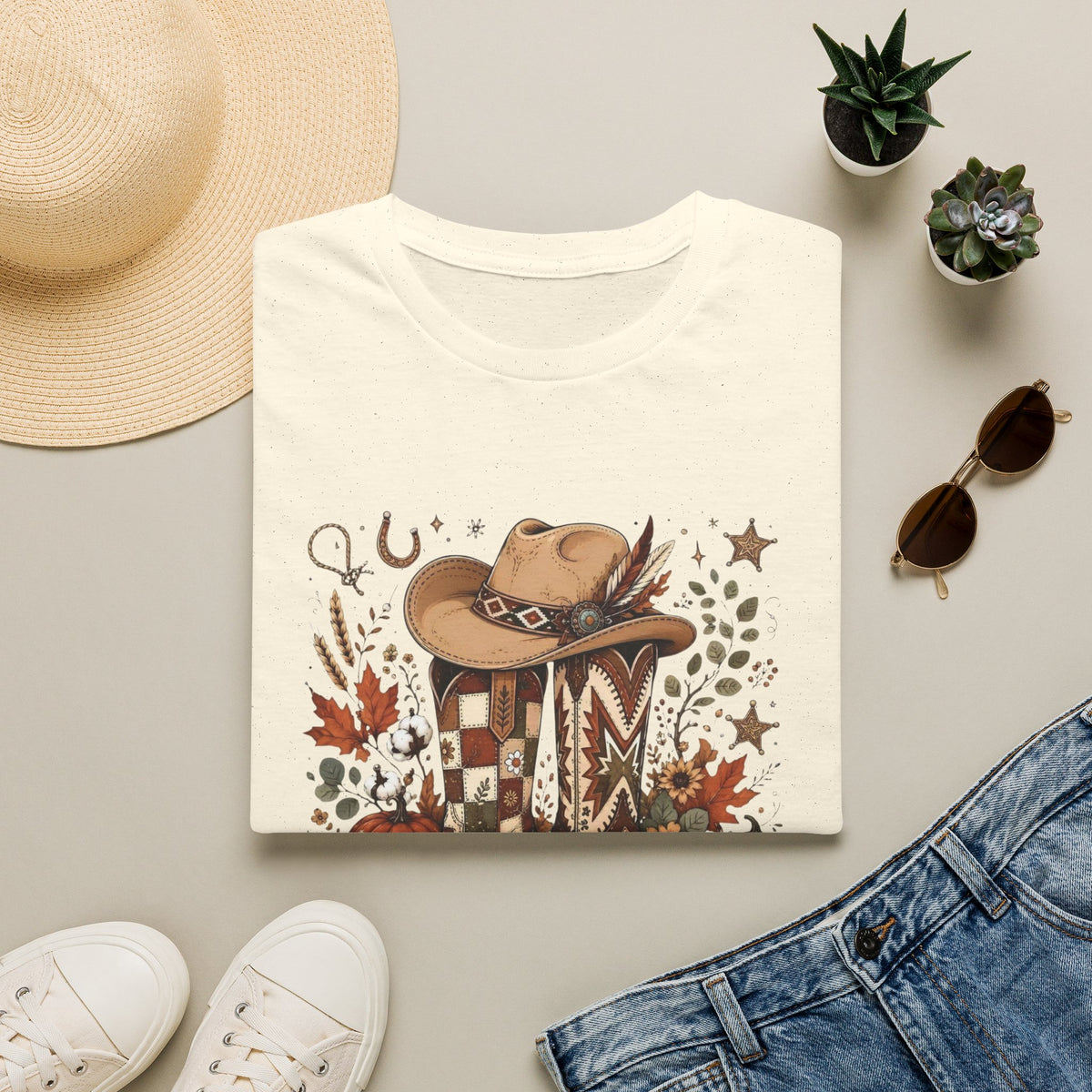 Fall Boots Pumpkin Tee