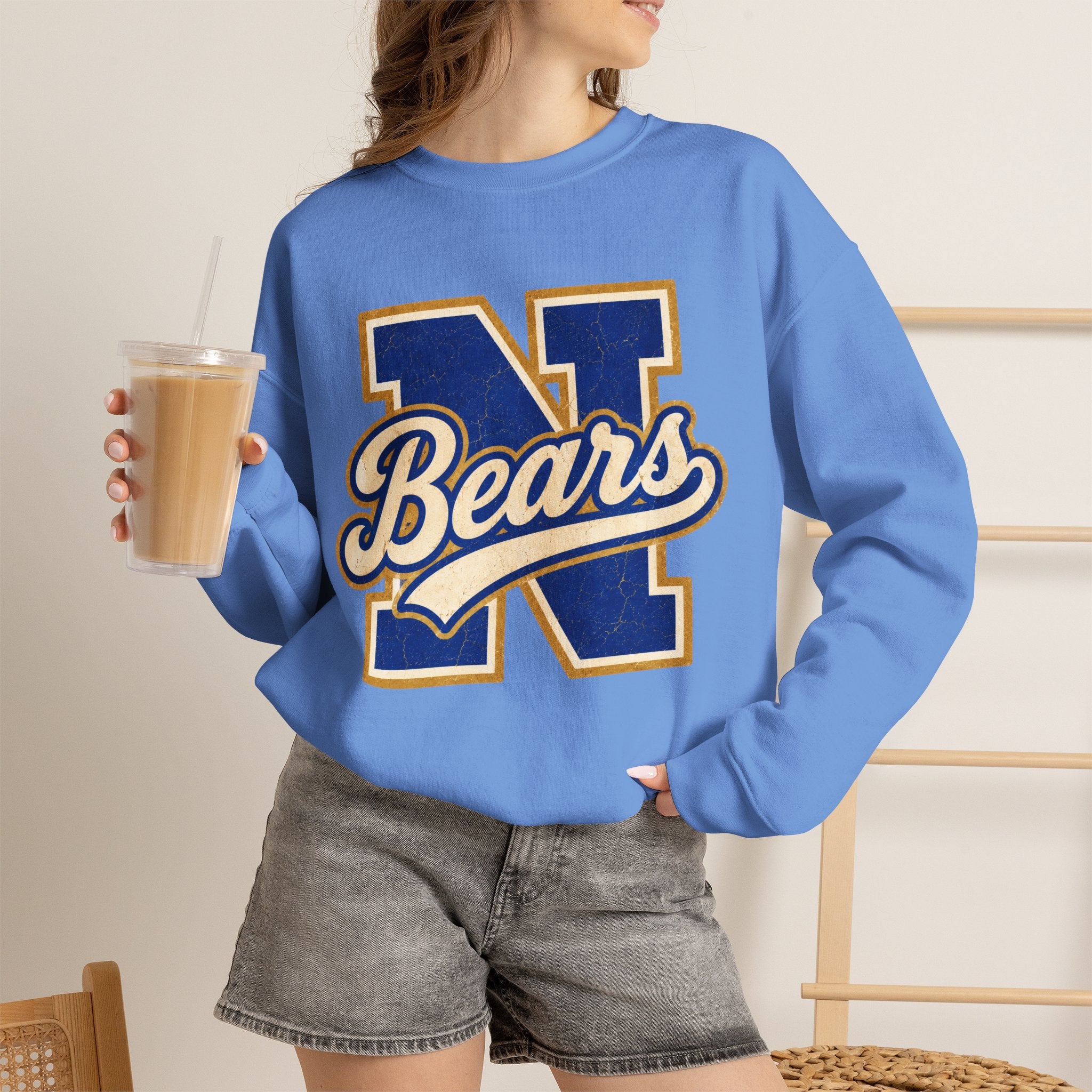 Bears N Letter Crewneck Sweatshirt