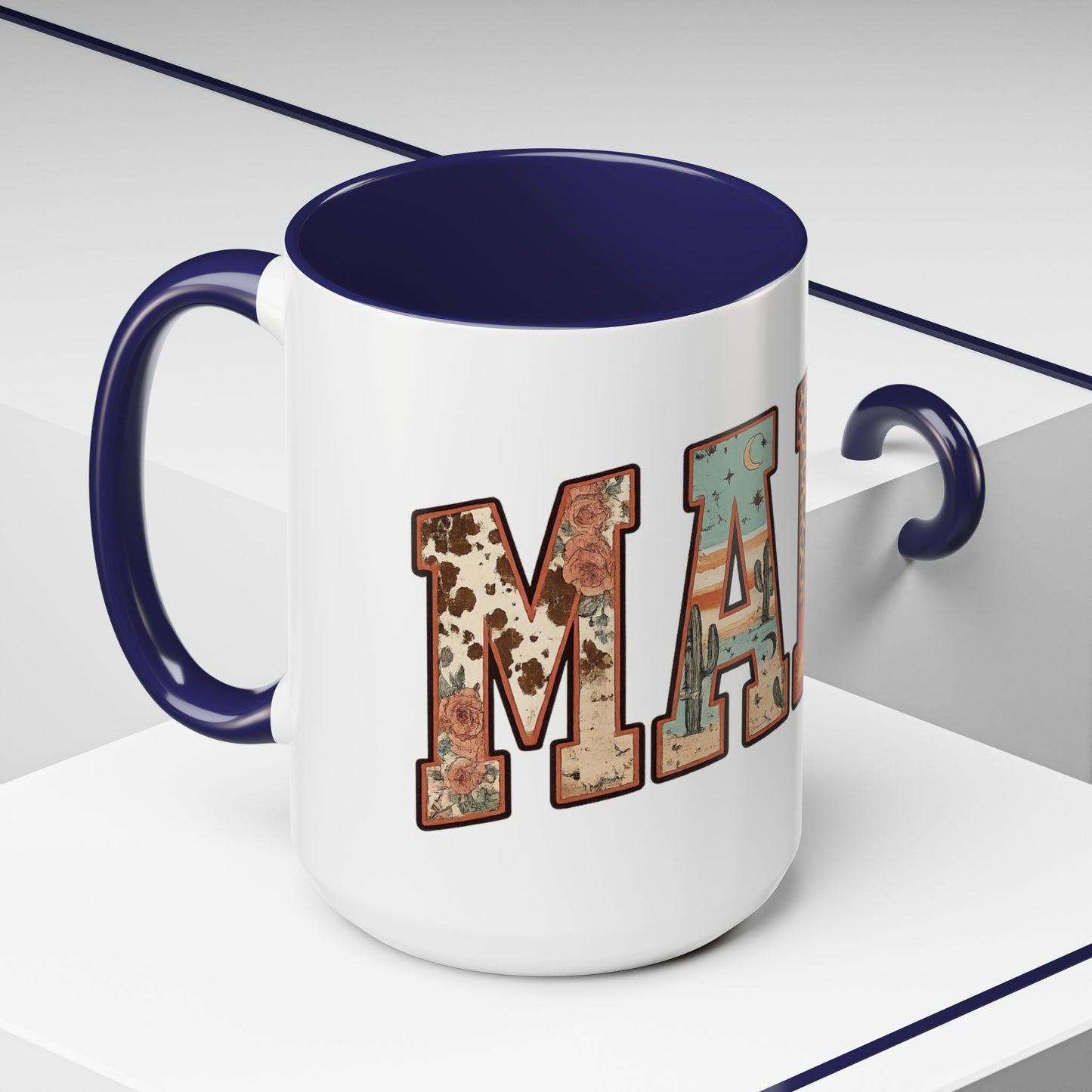 Mama Floral Leopard Accent Coffee Mug (11/15oz)