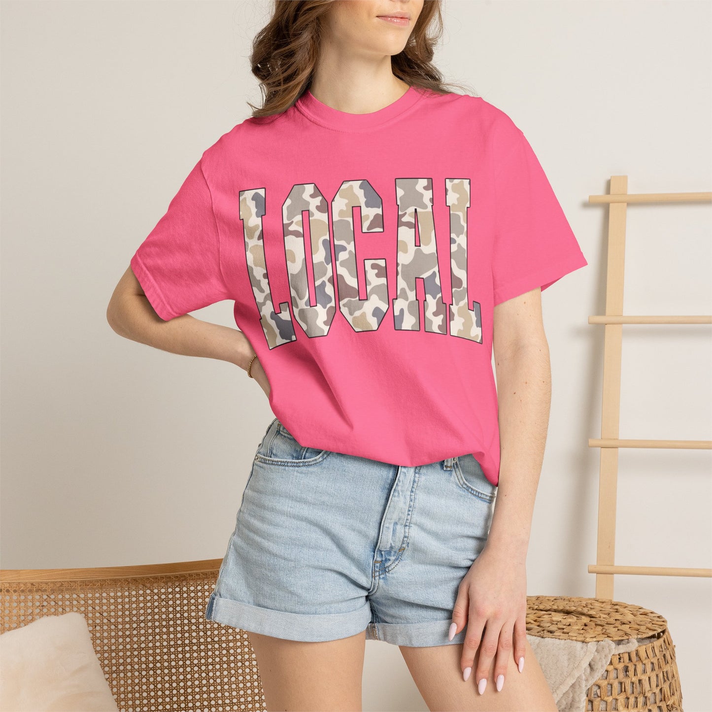 Local camo graphic tee