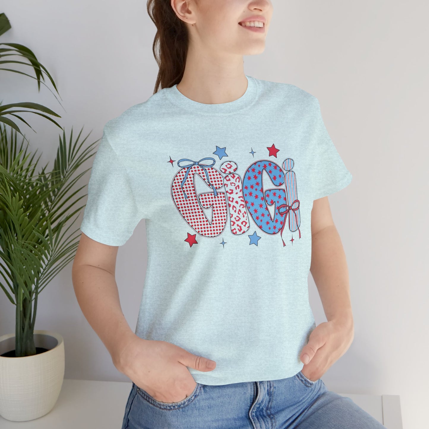 Red, White & Blue Star Graphic Shirt