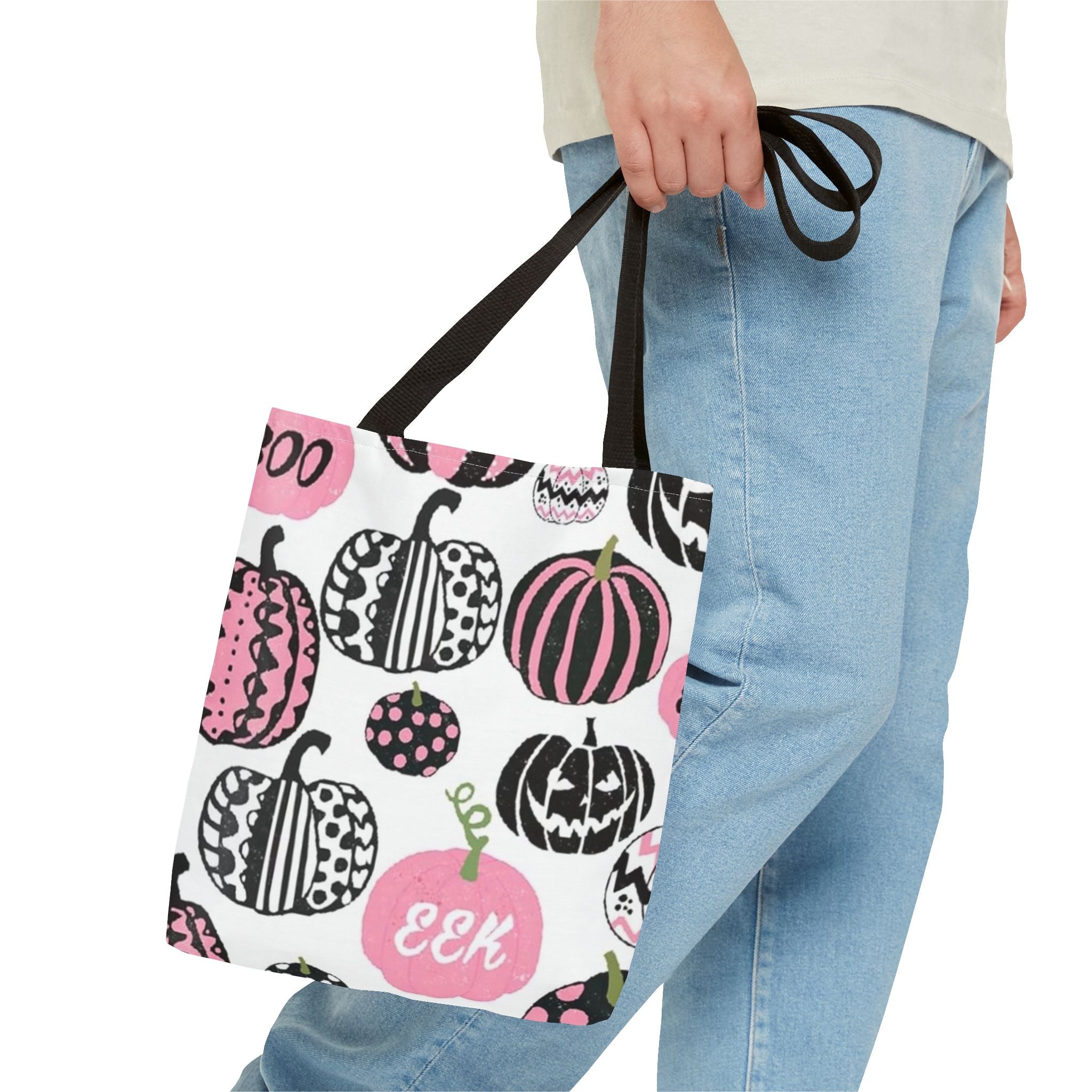 Pink pumpkin tote