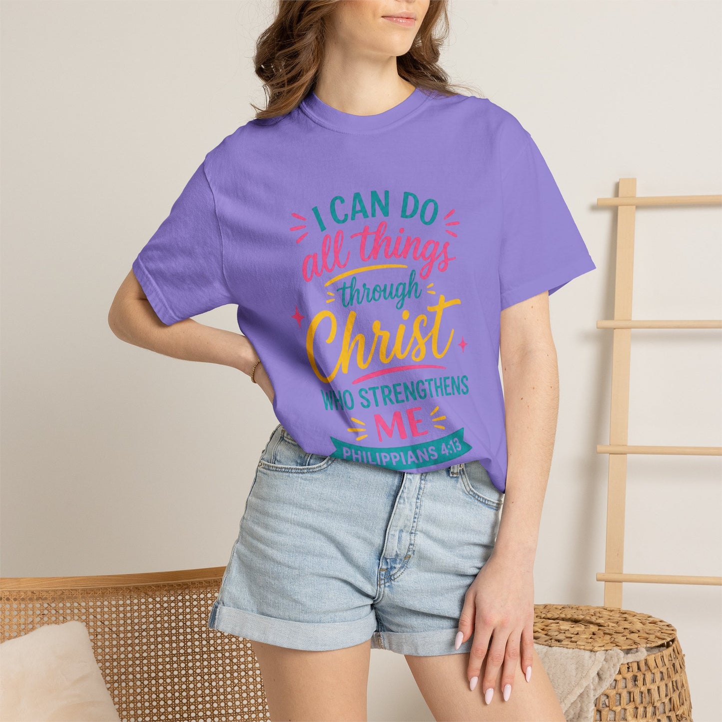 "I Can Do All Things Through Christ" Philippians 4:13 Inspirational Tee